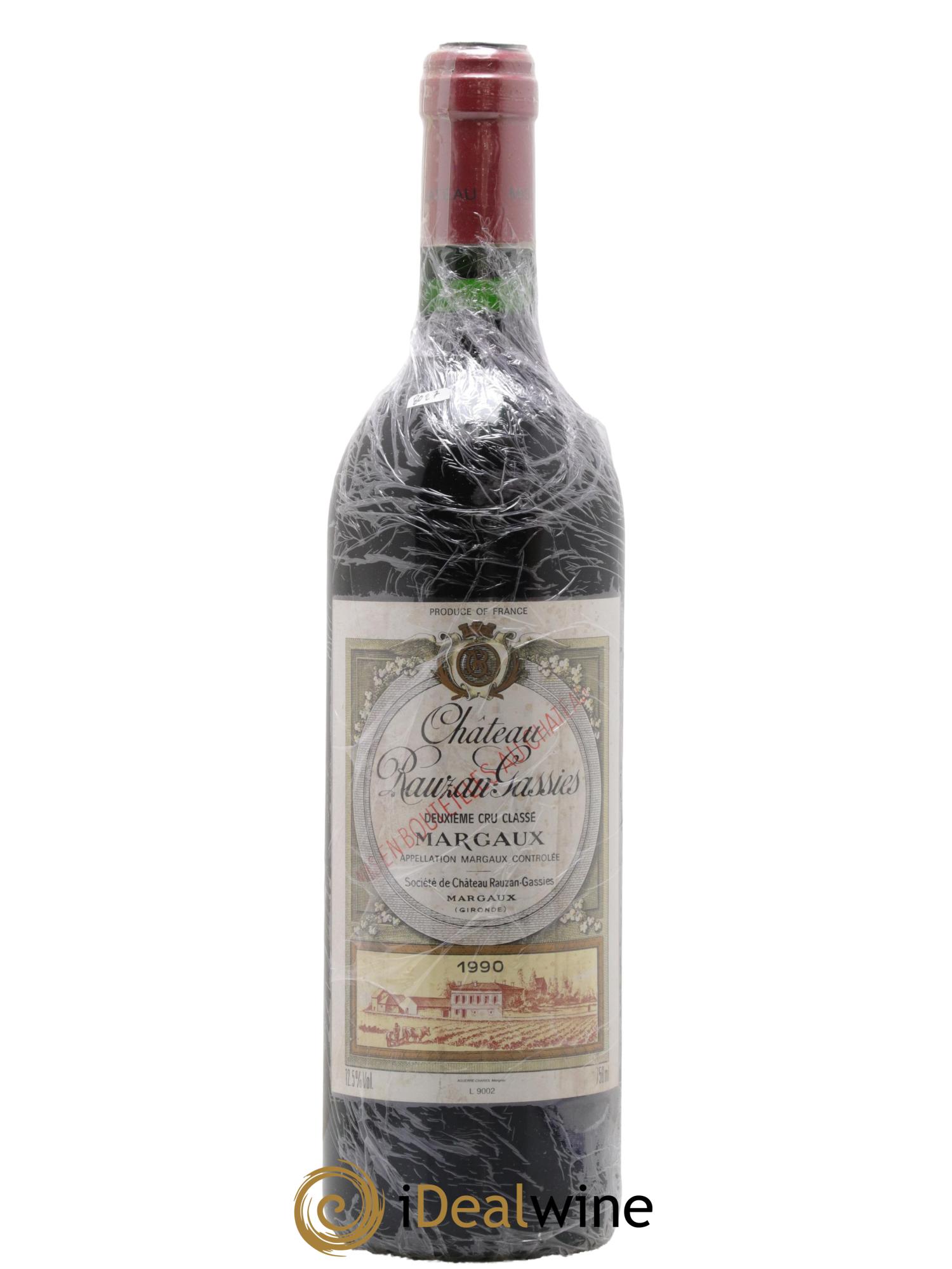 Château Rauzan-Gassies 2ème Grand Cru Classé 1990 - Lot of 1 bottle - 0