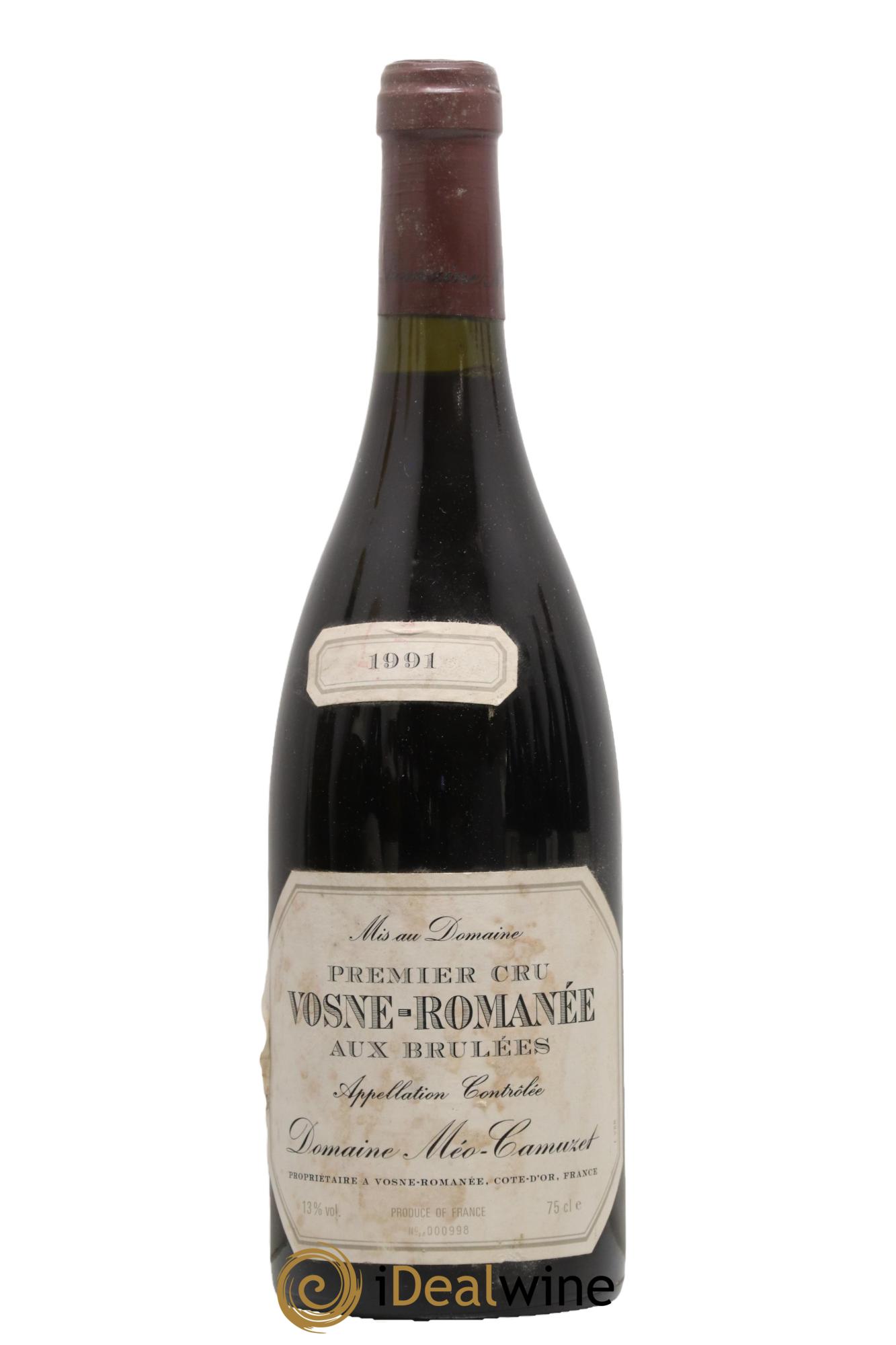 Vosne-Romanée 1er Cru Aux Brûlées Méo-Camuzet (Domaine) 1991 - Lot de 1 bouteille - 0