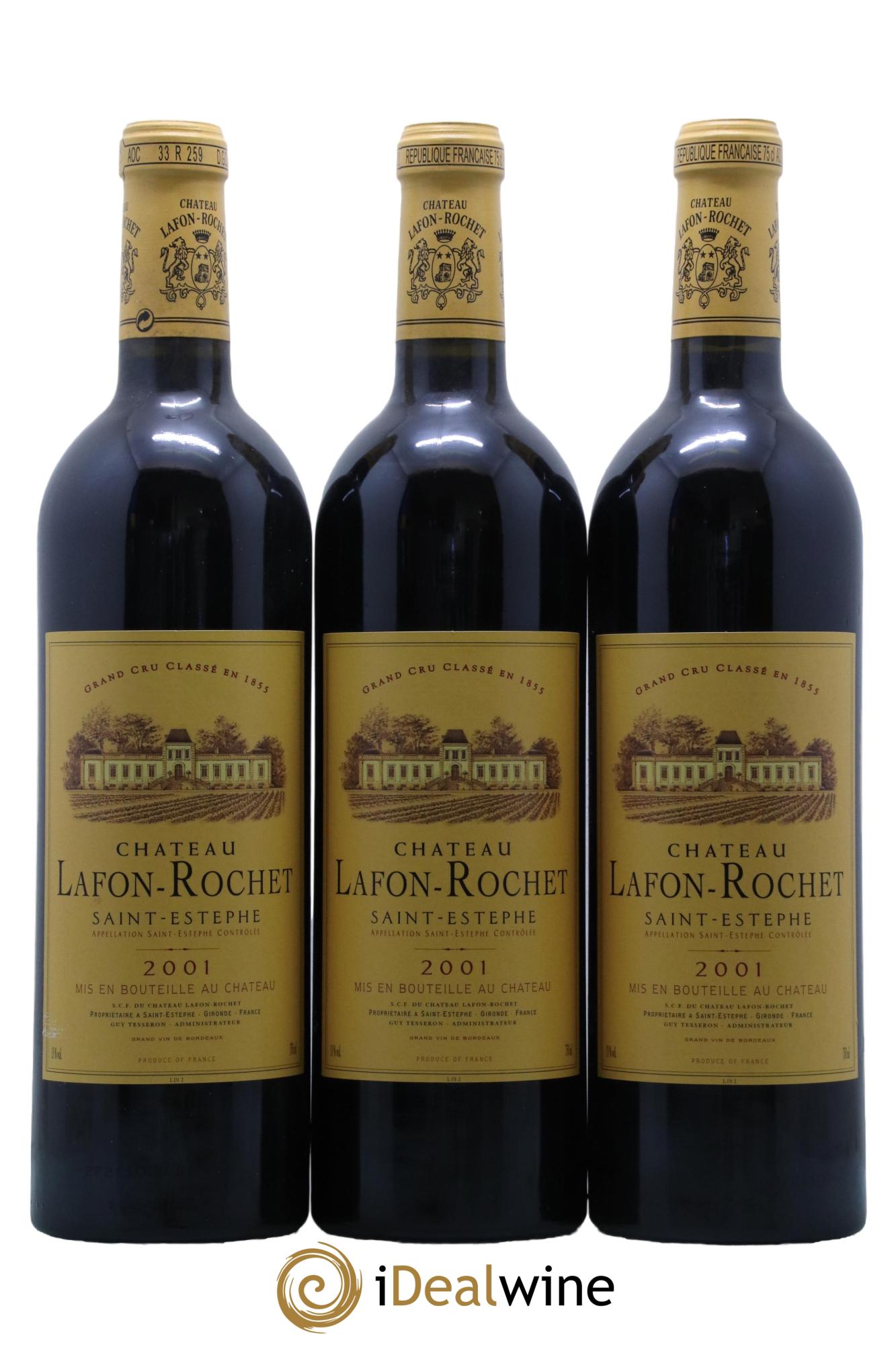 Château Lafon Rochet 4ème Grand Cru Classé  2001 - Lot de 12 bouteilles - 2