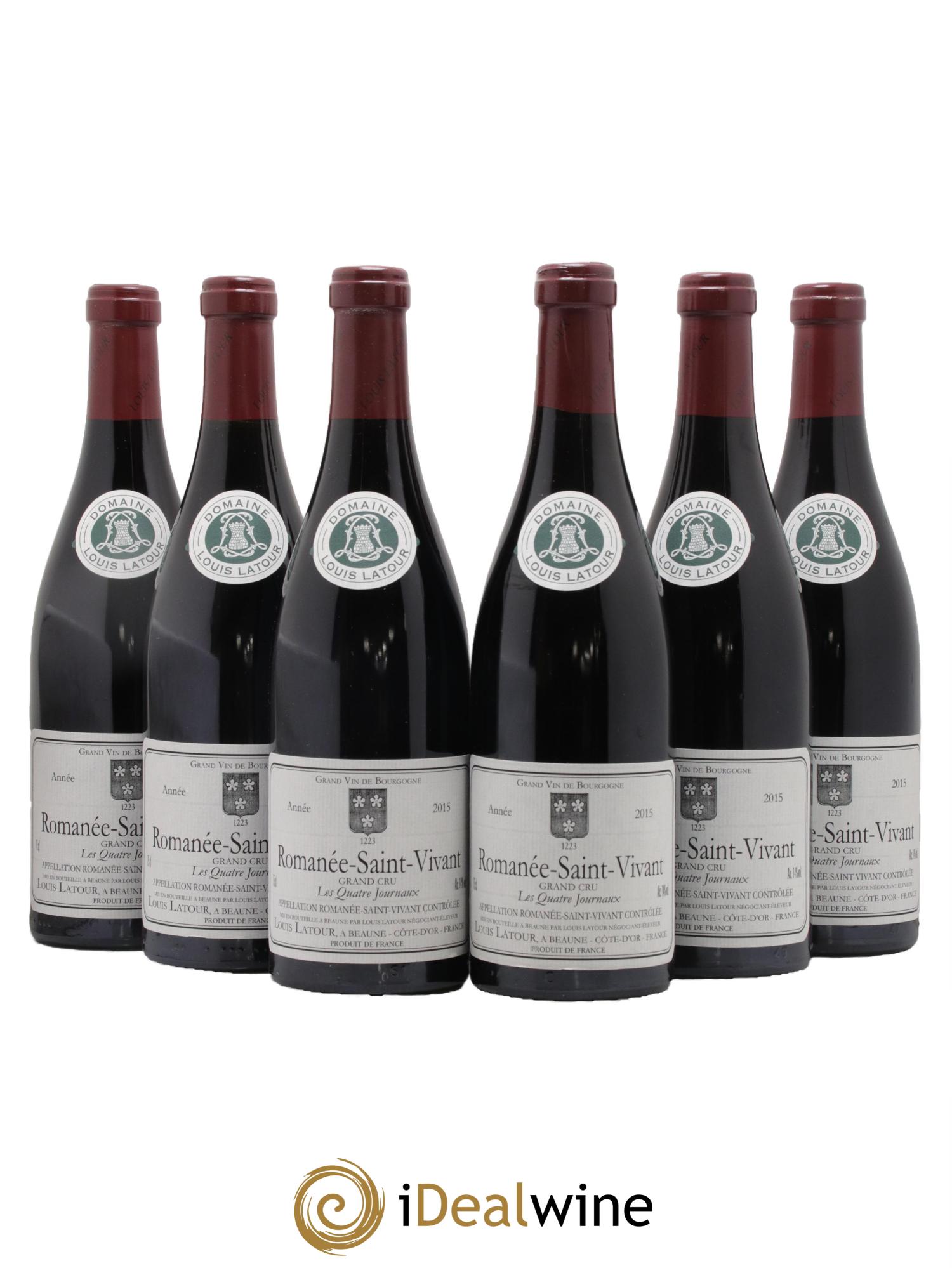 Romanée-Saint-Vivant Grand Cru Les Quatre Journaux Louis Latour 2015 - Lotto di 6 bottiglie - 0