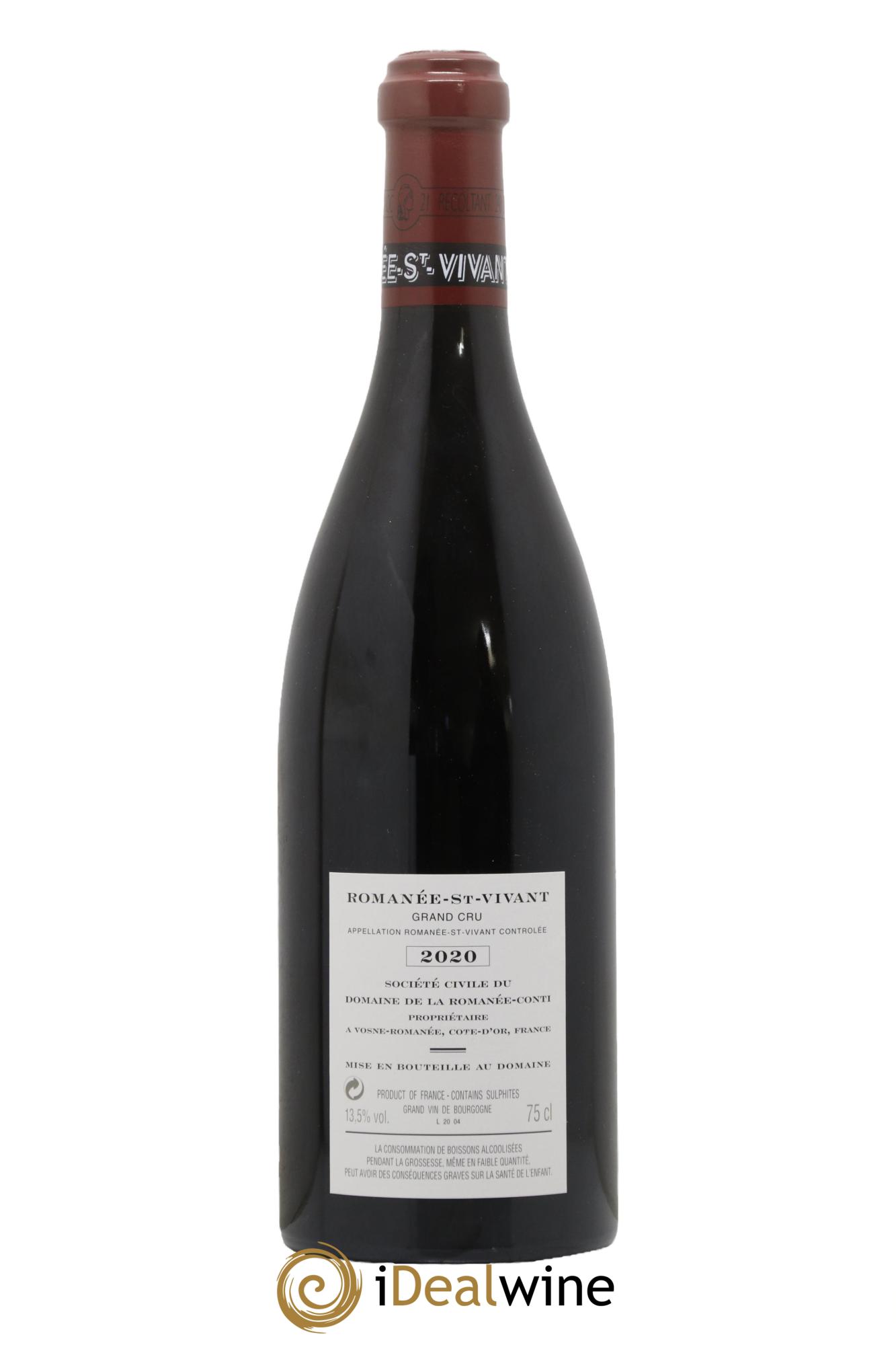 Romanée-Saint-Vivant Grand Cru Domaine de la Romanée-Conti 2020 - Lotto di 1 bottiglia - 1