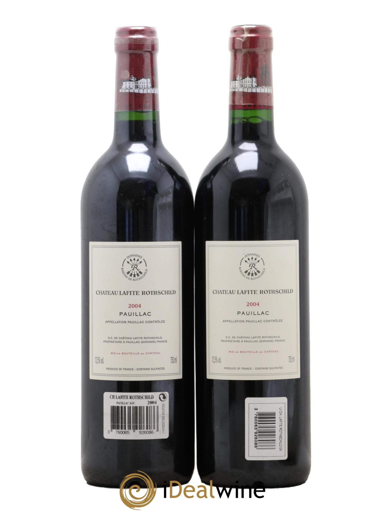 Château Lafite Rothschild 1er Grand Cru Classé 2004 - Lotto di 2 bottiglie - 1