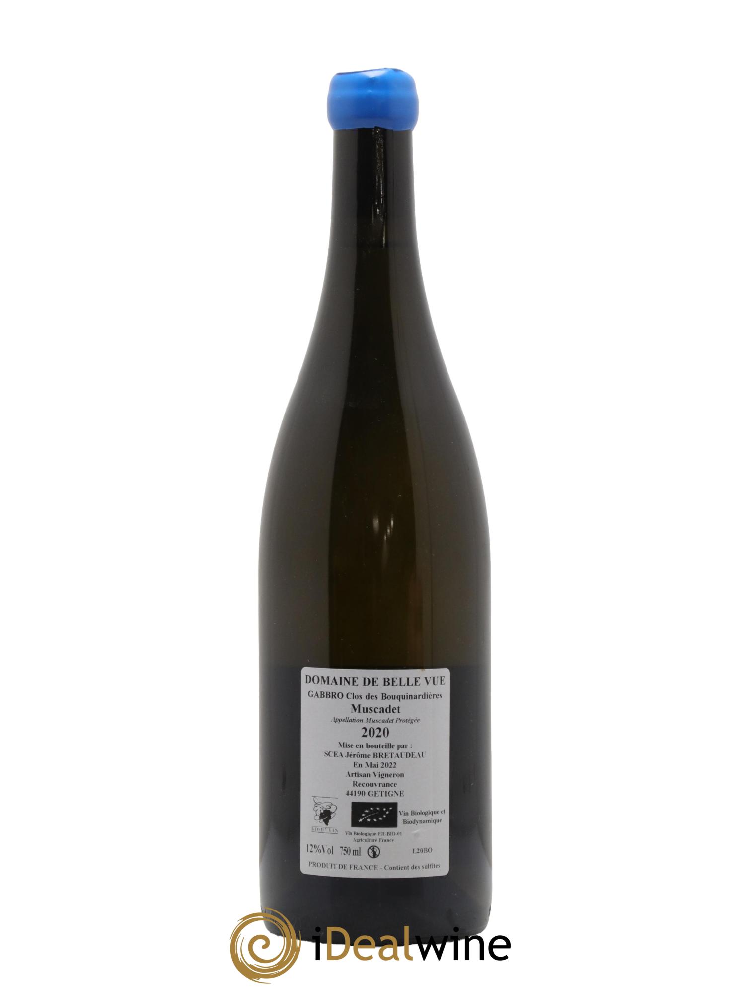 Muscadet-Sèvre-et-Maine Gabbro Clos des Bouquinardières Jérôme Bretaudeau - Domaine de Bellevue 2020 - Lotto di 1 bottiglia - 1