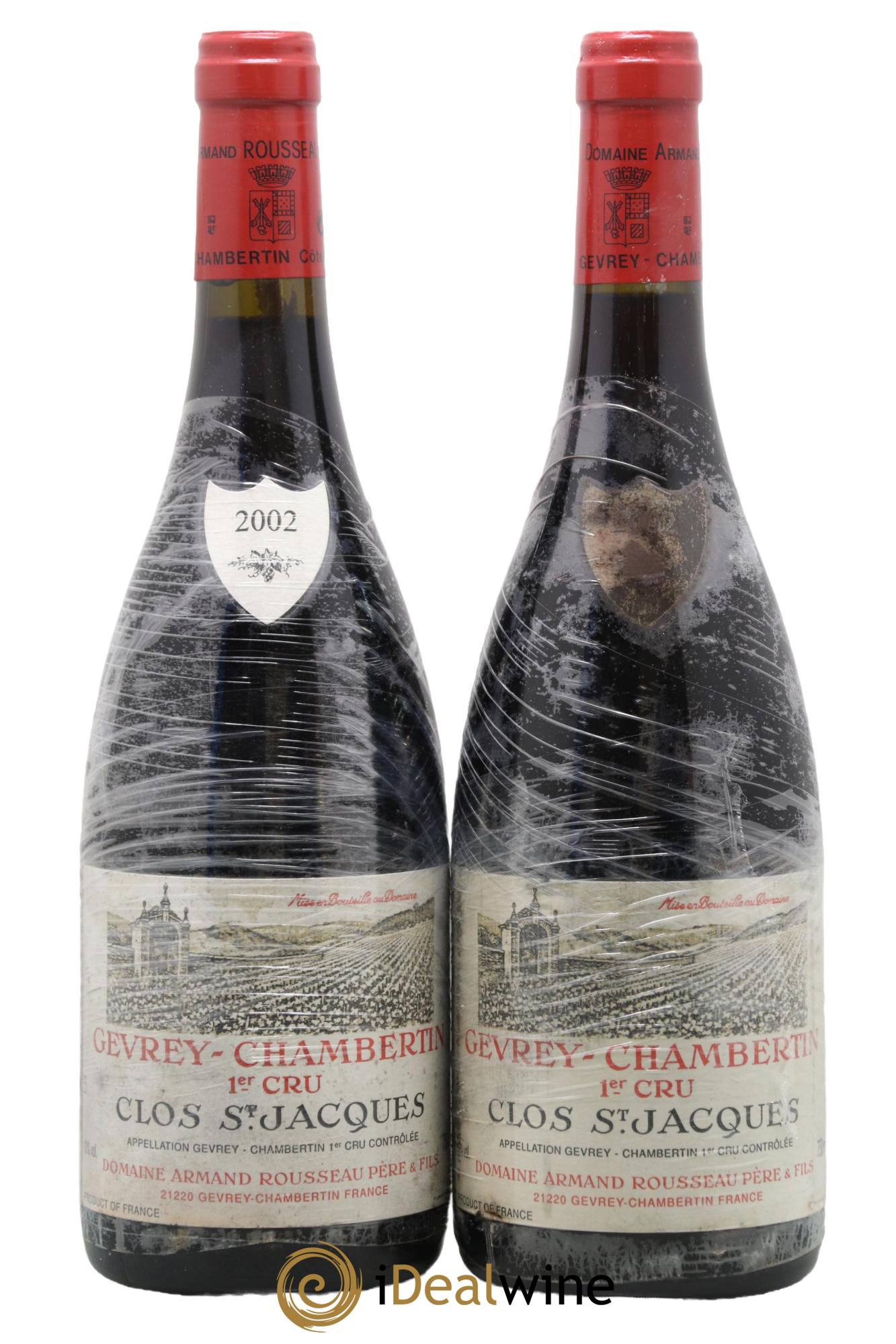 Gevrey-Chambertin 1er Cru Clos Saint-Jacques Armand Rousseau (Domaine) 2002 - Lot de 2 bouteilles - 0