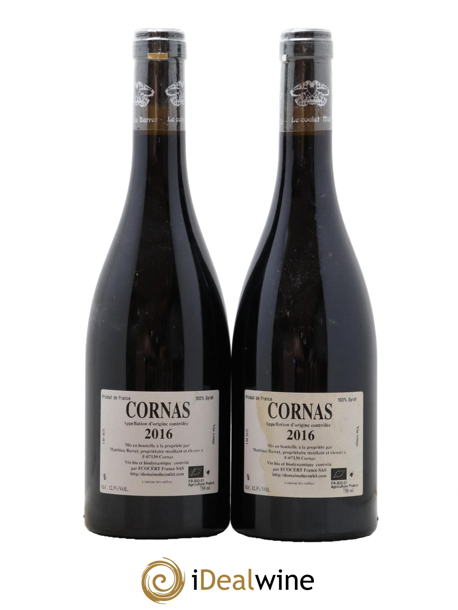 Cornas Brise Cailloux Coulet (Domaine du) - Matthieu Barret 2016 - Posten von 2 Flaschen - 1