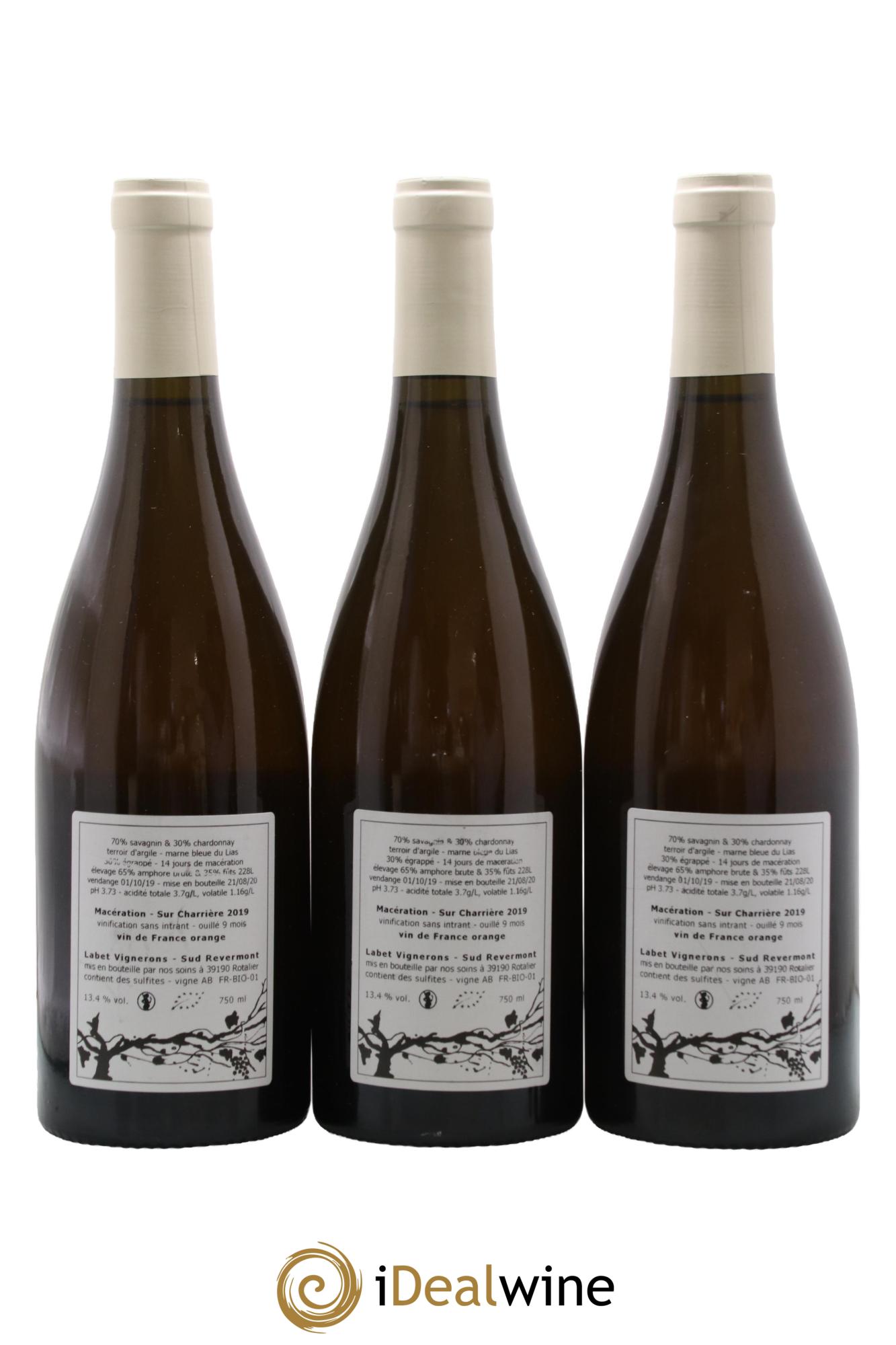 Vin de France Macération Sur Charrière Romain - Julien - Charline Labet 2019 - Lot de 3 bouteilles - 1