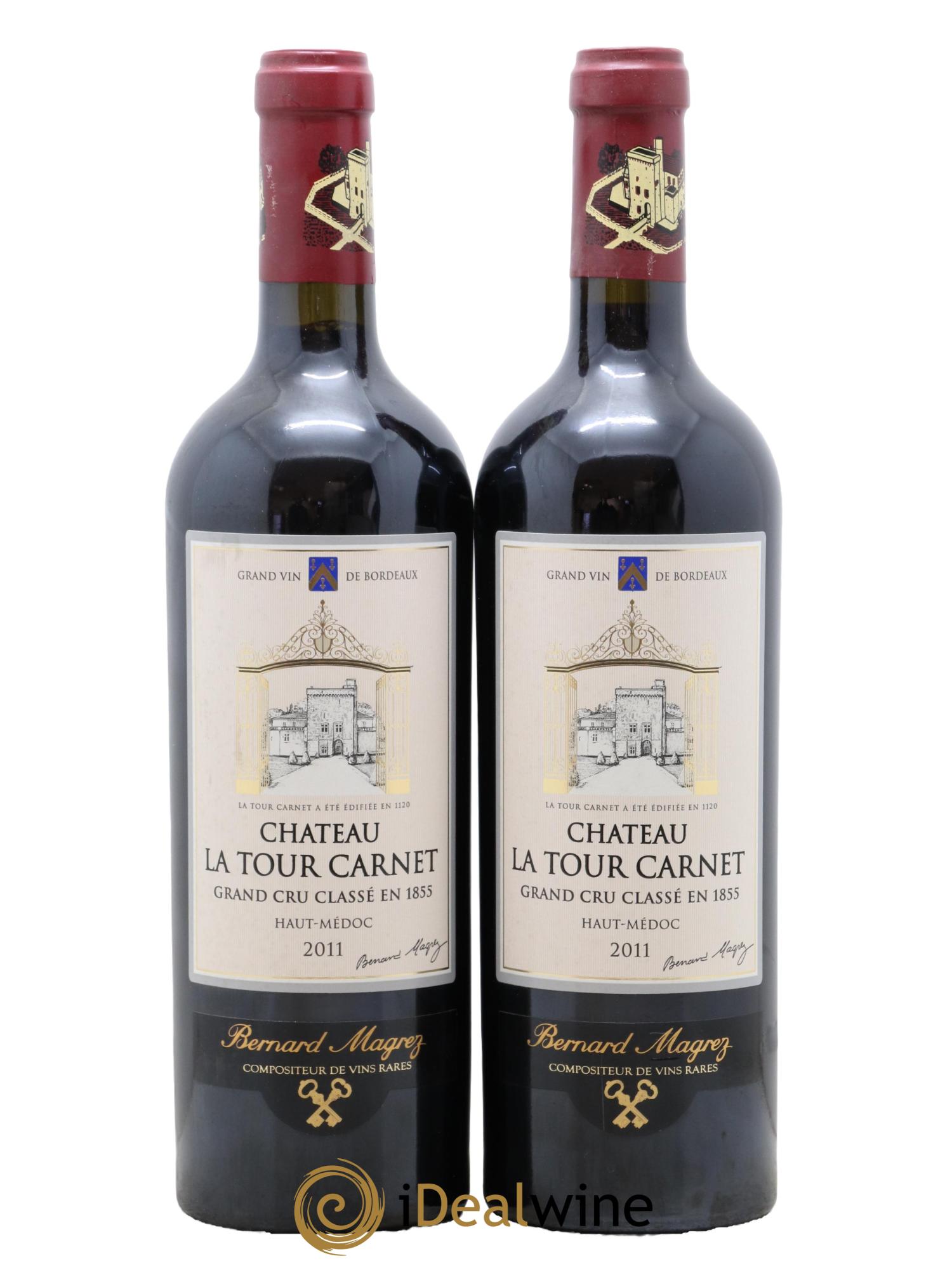 Château la Tour Carnet 4ème Grand Cru Classé  2011 - Lotto di 2 bottiglie - 0