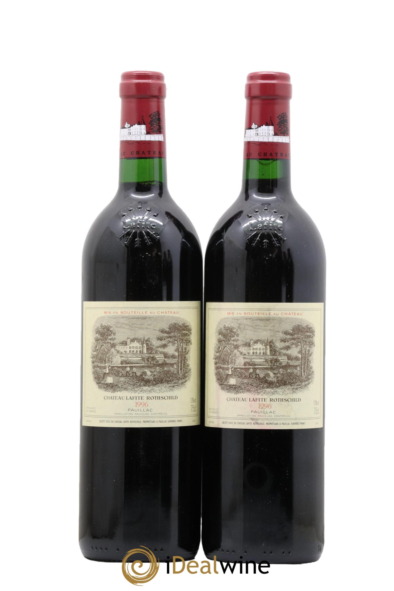 Château Lafite Rothschild 1er Grand Cru Classé 1996 - Lot de 2 bouteilles - 0