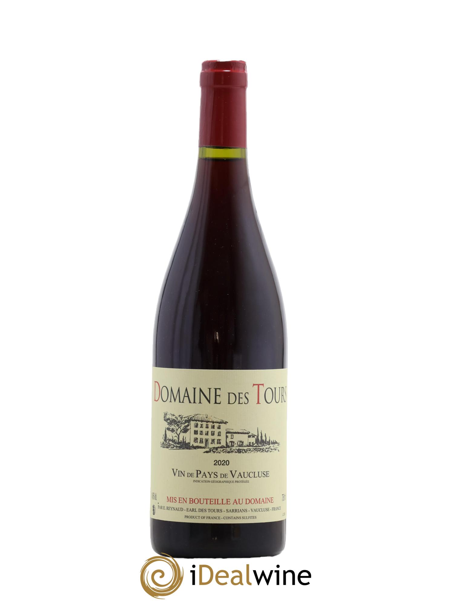 IGP Vaucluse (Vin de Pays de Vaucluse) Domaine des Tours Emmanuel Reynaud 2020 - Lot de 1 bouteille - 0