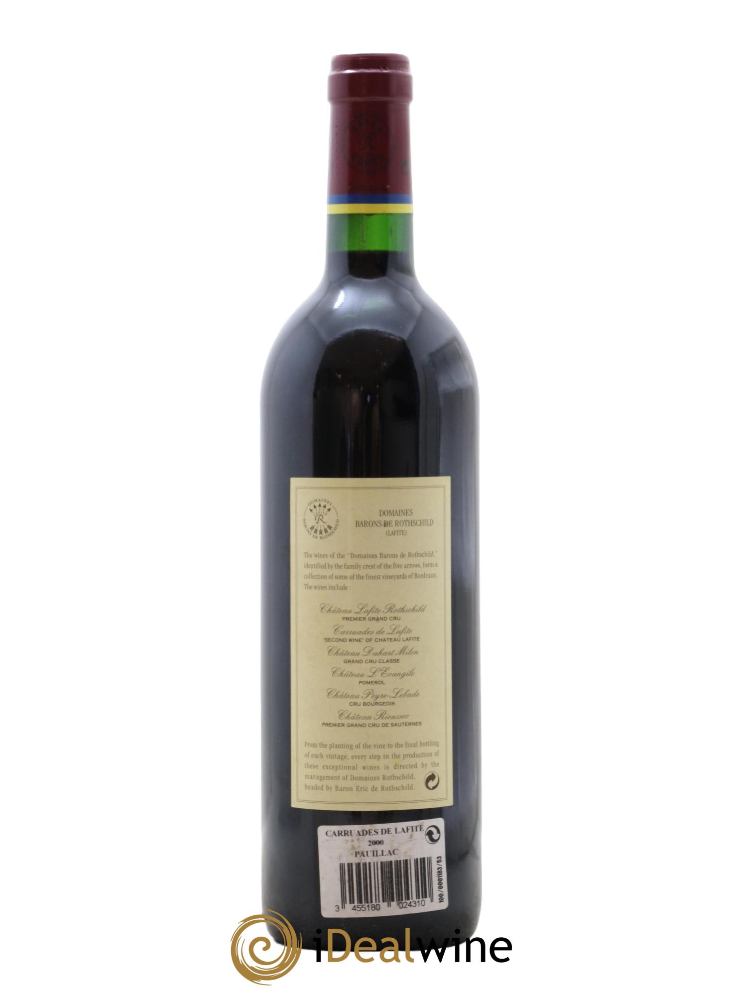 Carruades de Lafite Rothschild Second Vin 2000 - Lot de 1 bouteille - 1