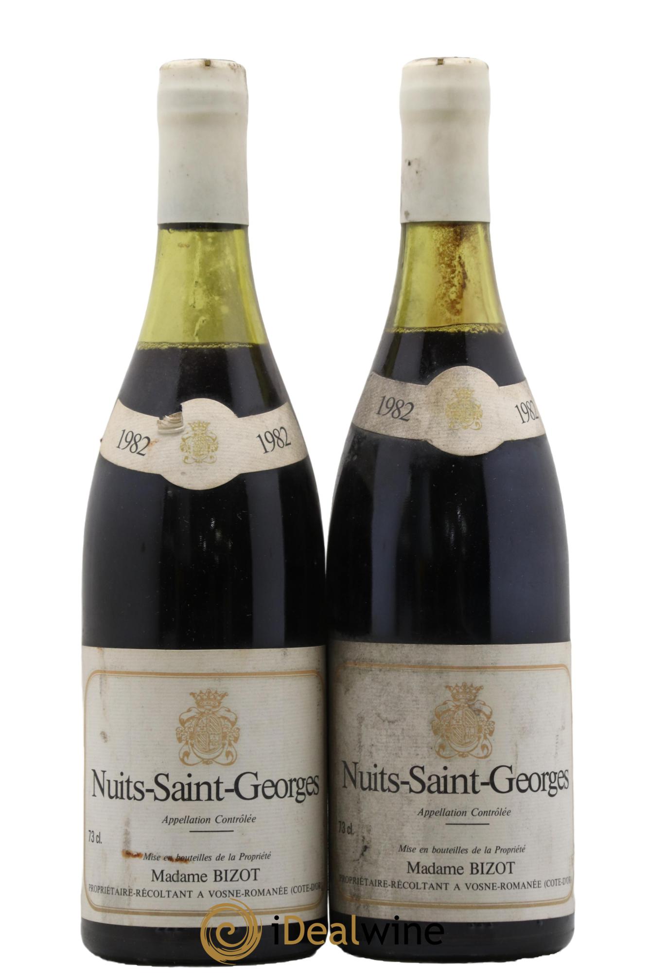 Nuits Saint-Georges Madame Bizot 1982 - Lot de 2 bouteilles - 0