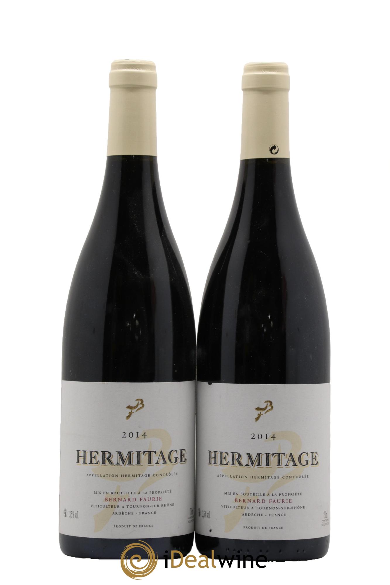 Hermitage Greffieux Bessards (capsule blanche) Bernard Faurie 2014 - Lot de 2 bouteilles - 0