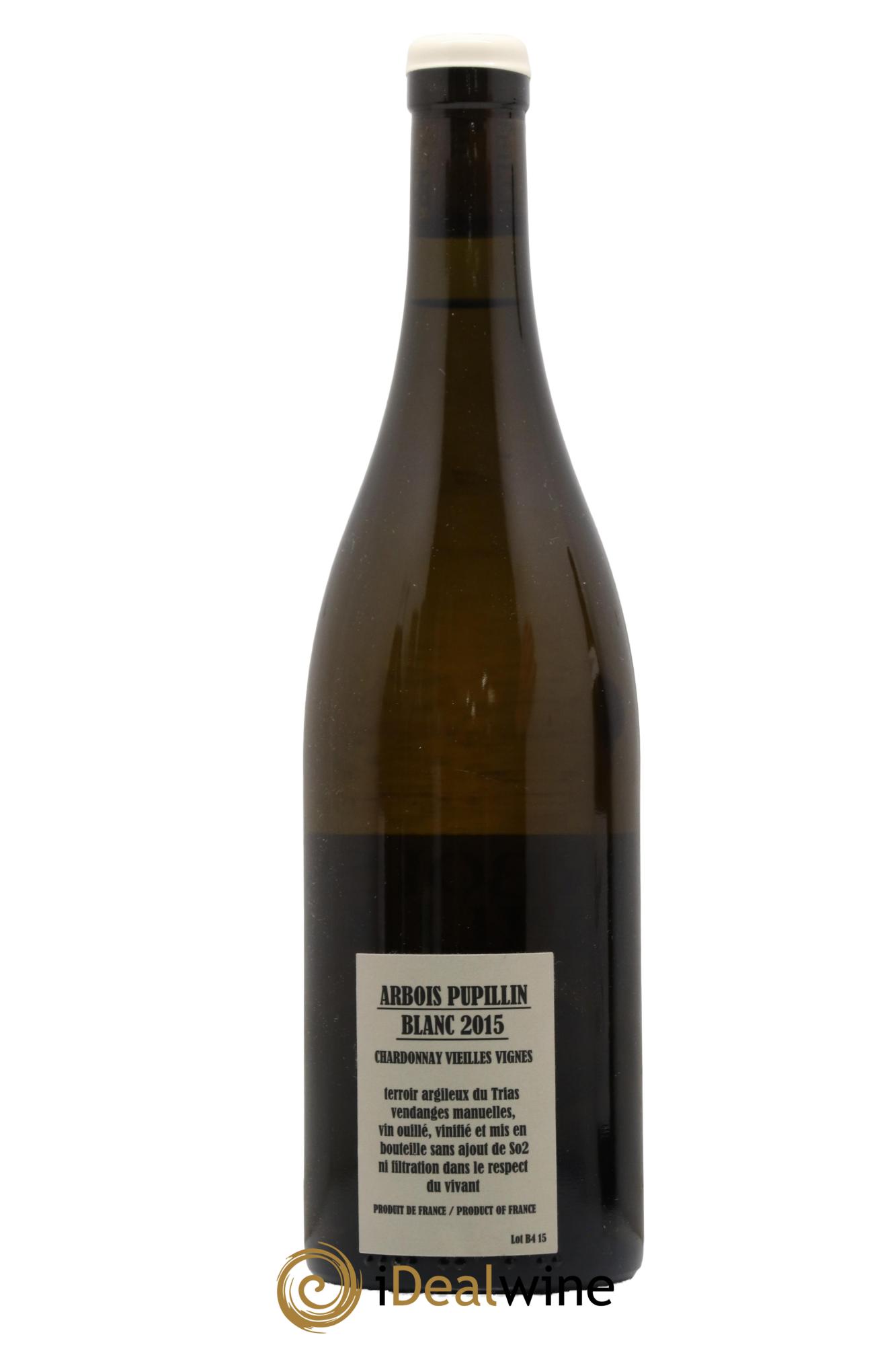 Arbois Pupillin Chardonnay Vieilles vignes Adeline Houillon & Renaud Bruyère 2015 - Lot de 1 bouteille - 1