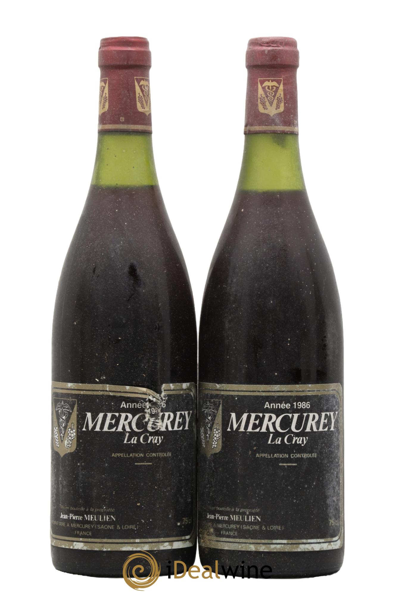 Mercurey La Cray Jp Meulien 1986 - Lot of 2 bottles - 0