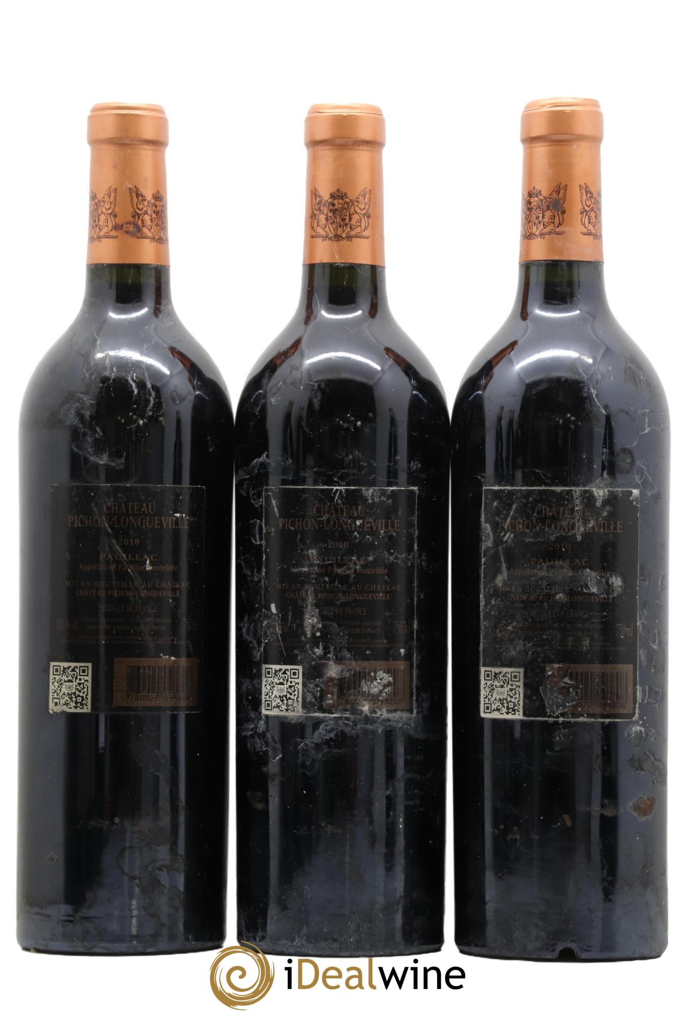 Pichon Longueville Baron 2ème Grand Cru Classé 2010 - Lotto di 3 bottiglie - 1