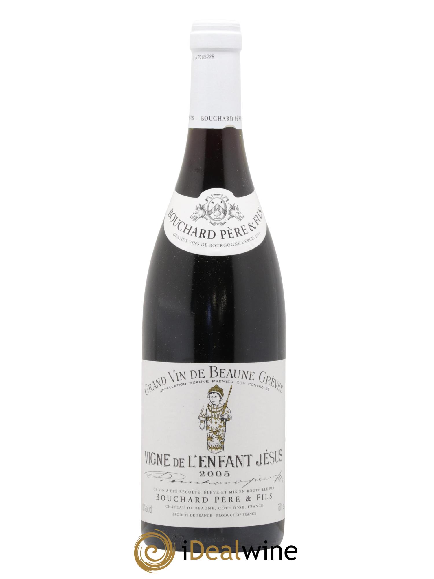 Beaune 1er Cru Grèves - Vigne de l'Enfant Jésus Bouchard Père & Fils 2005 - Lot de 1 bouteille - 0