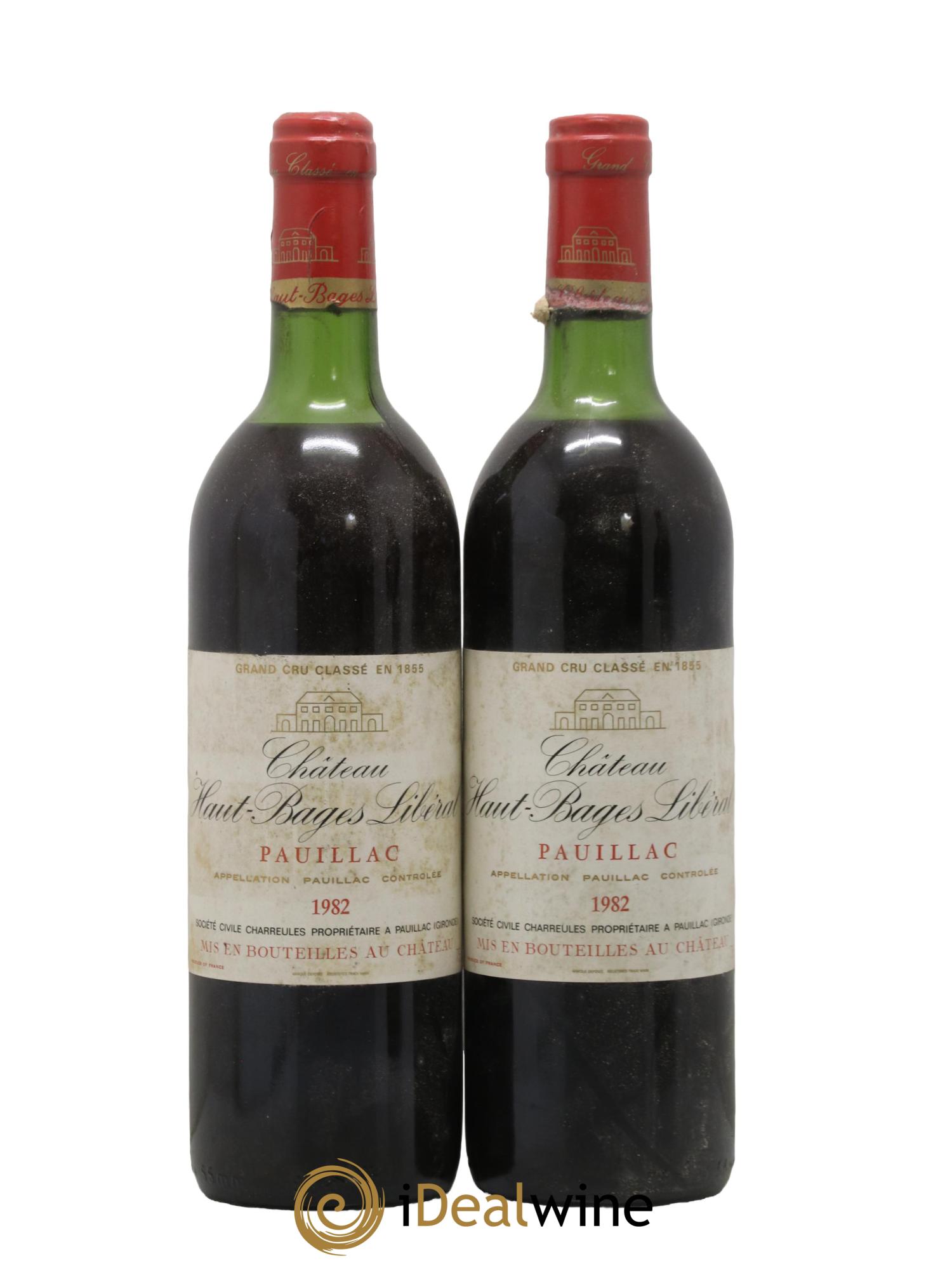 Château Haut Bages Libéral 5ème Grand Cru Classé 1982 - Posten von 2 Flaschen - 0