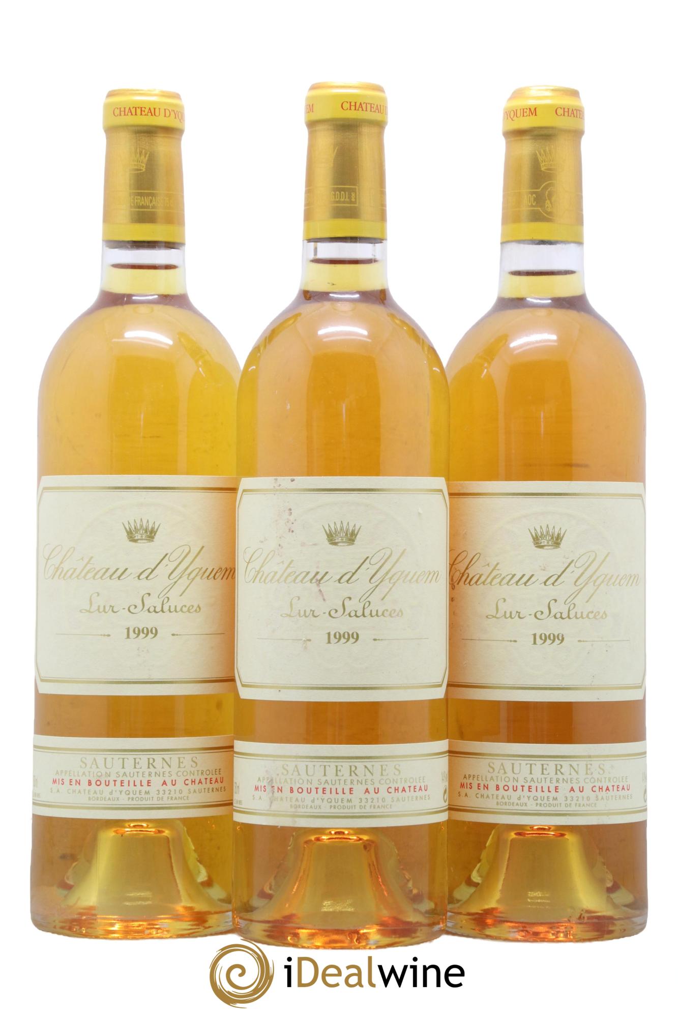 Château d' Yquem 1er Cru Classé Supérieur 1999 - Posten von 3 Flaschen - 0