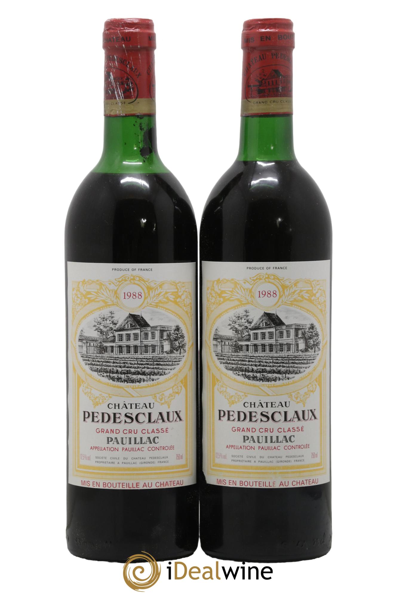 Château Pedesclaux 5ème Grand Cru Classé  1988 - Posten von 2 Flaschen - 0