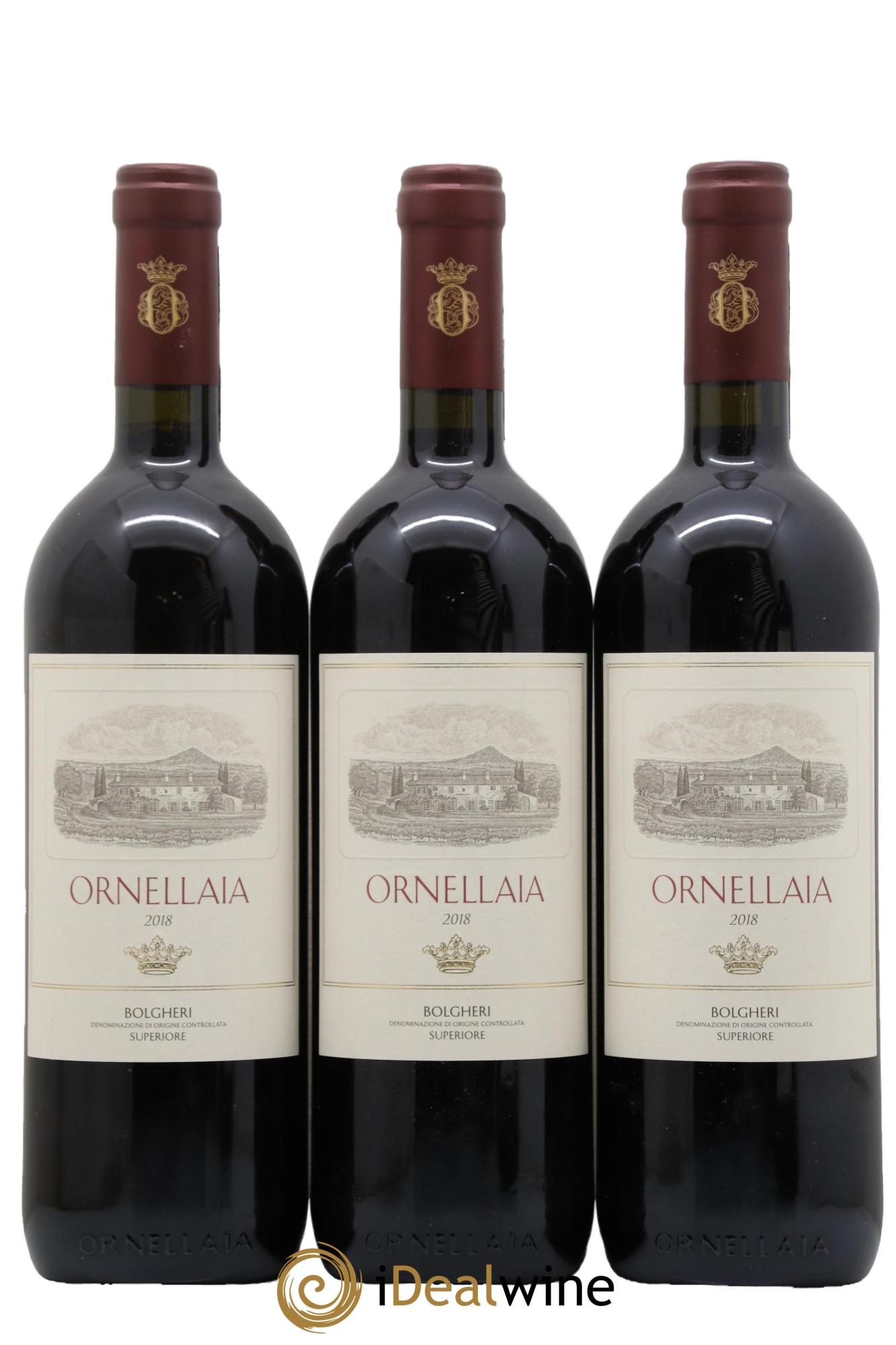 Bolgheri  DOC Superiore Ornellaia Tenuta Dell'Ornellaia - Frescobaldi 2018 - Posten von 3 Flaschen - 0