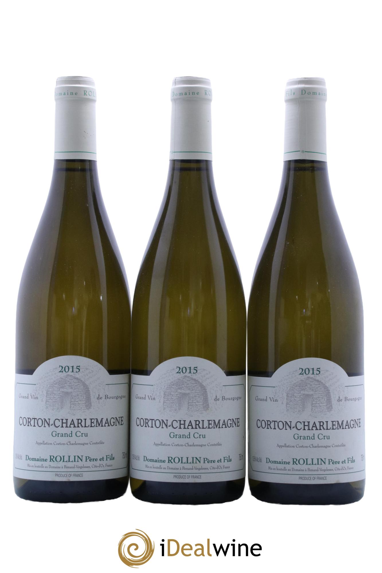 Corton-Charlemagne Grand Cru Rollin Père & Fils  2015 - Posten von 3 Flaschen - 0