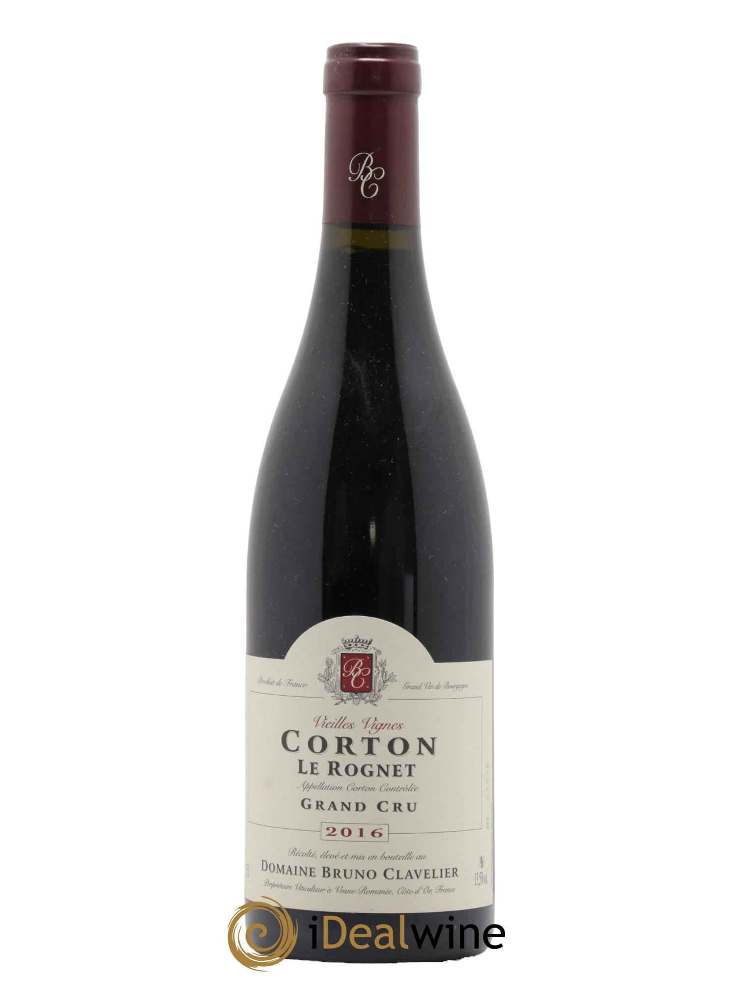 Corton Grand Cru Le Rognet Vieilles Vignes Bruno Clavelier 2016 - Lotto di 1 bottiglia - 0