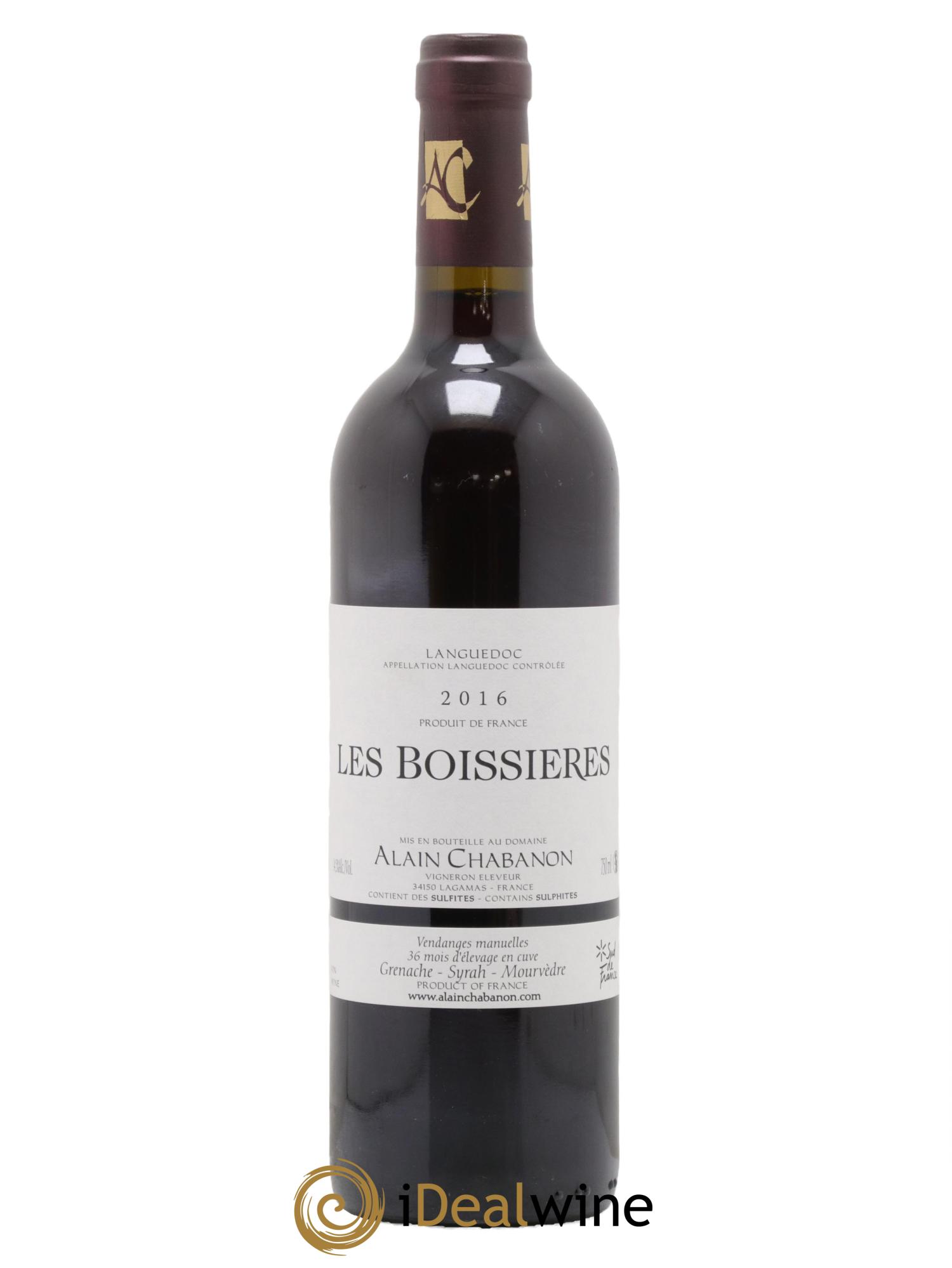 Coteaux du Languedoc Les Boissières Alain Chabanon (Domaine) 2016 - Lot de 1 bouteille - 0