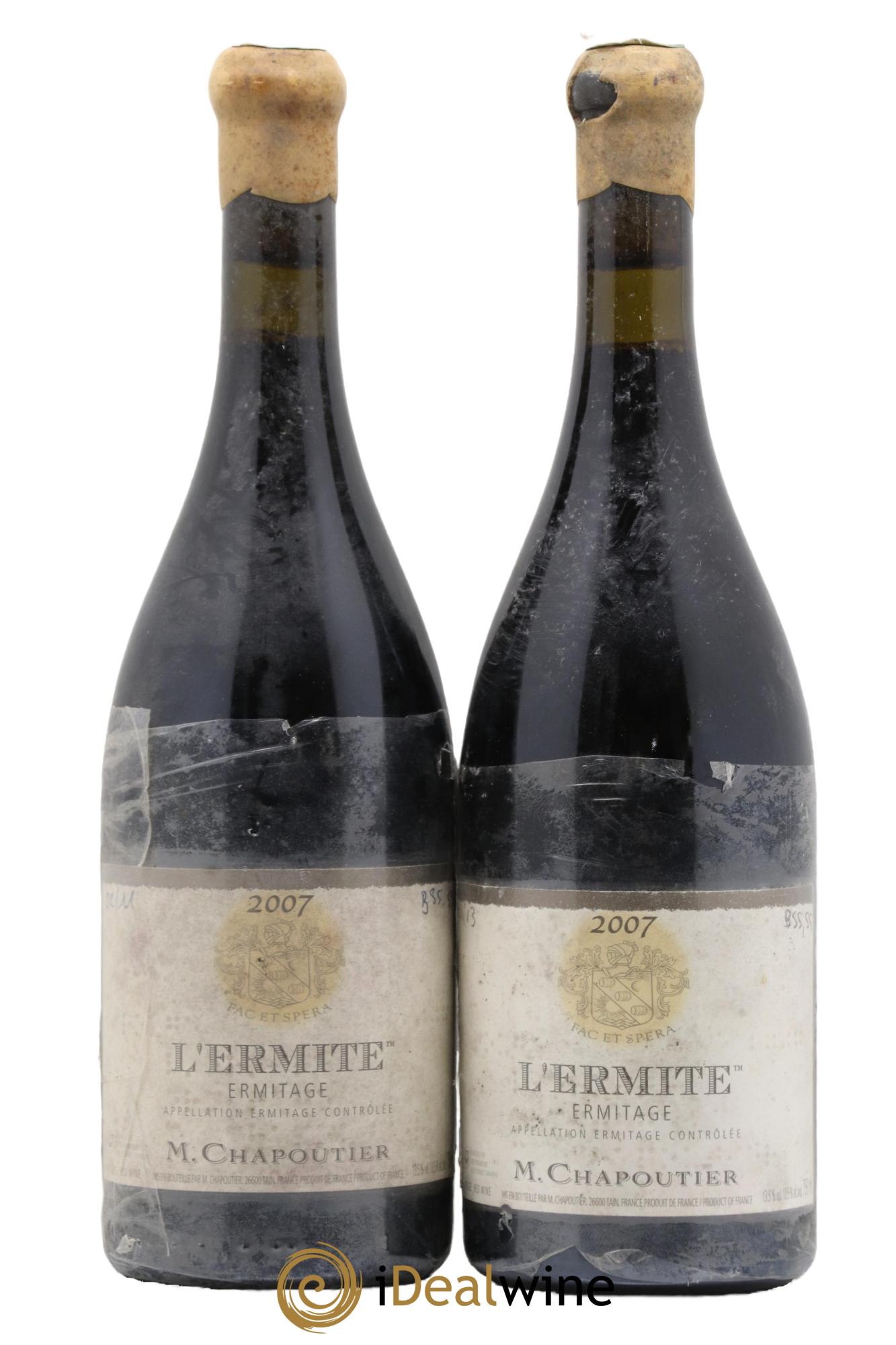 Hermitage Ermitage l'Ermite Chapoutier 2007 - Lot of 2 bottles - 0