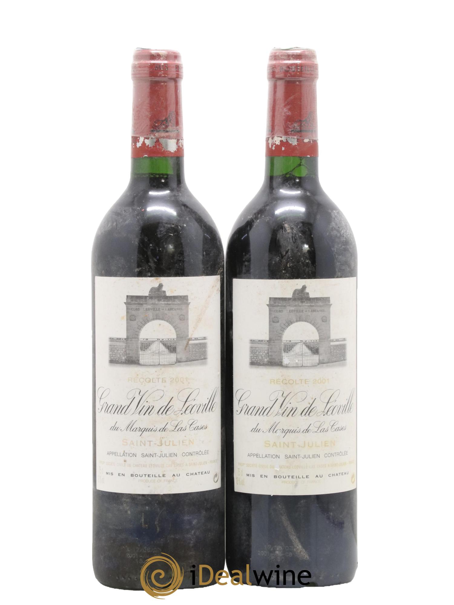 Château Léoville Las Cases 2ème Grand Cru Classé 2001 - Posten von 2 Flaschen - 0