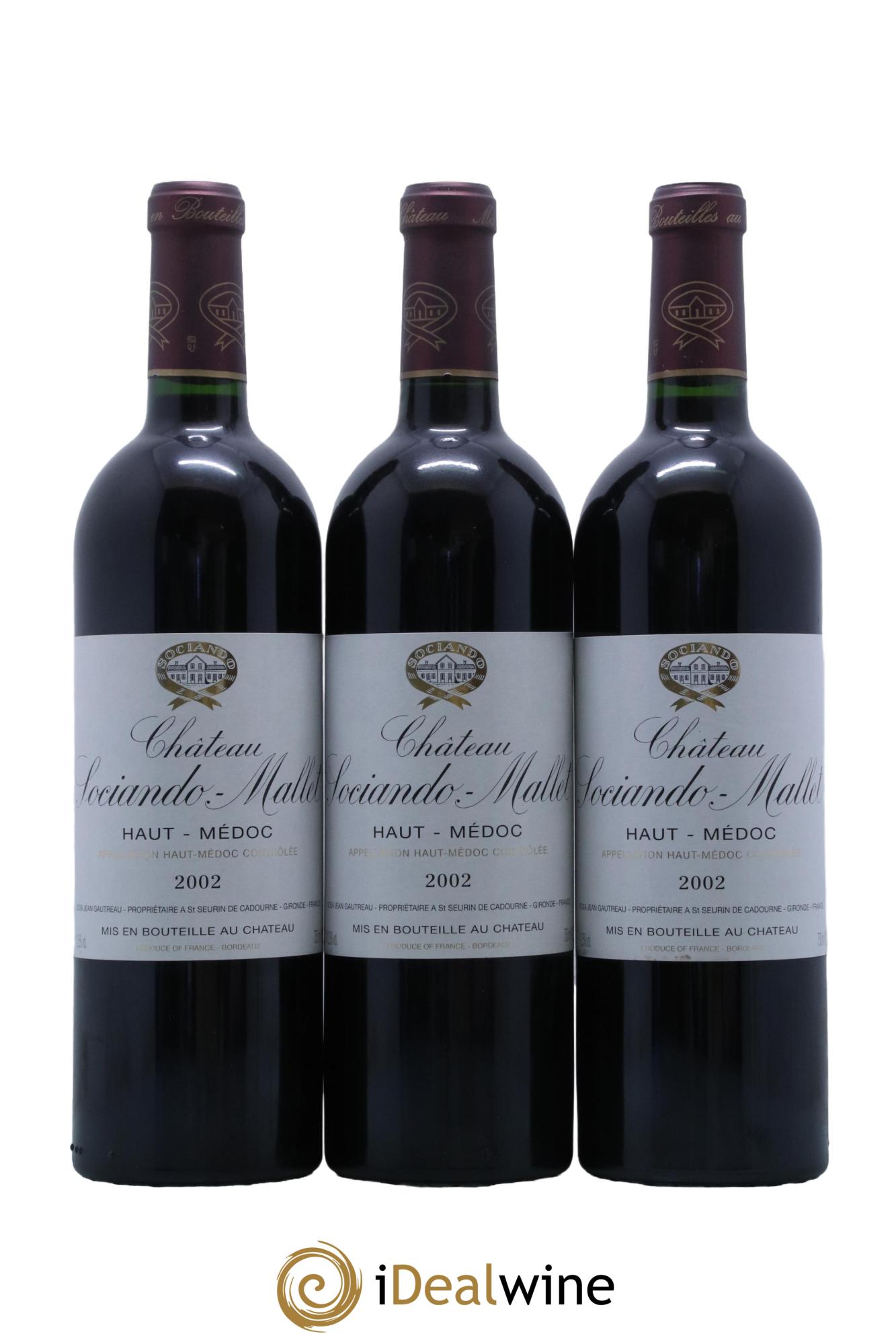 Château Sociando Mallet  2002 - Posten von 12 Flaschen - 3