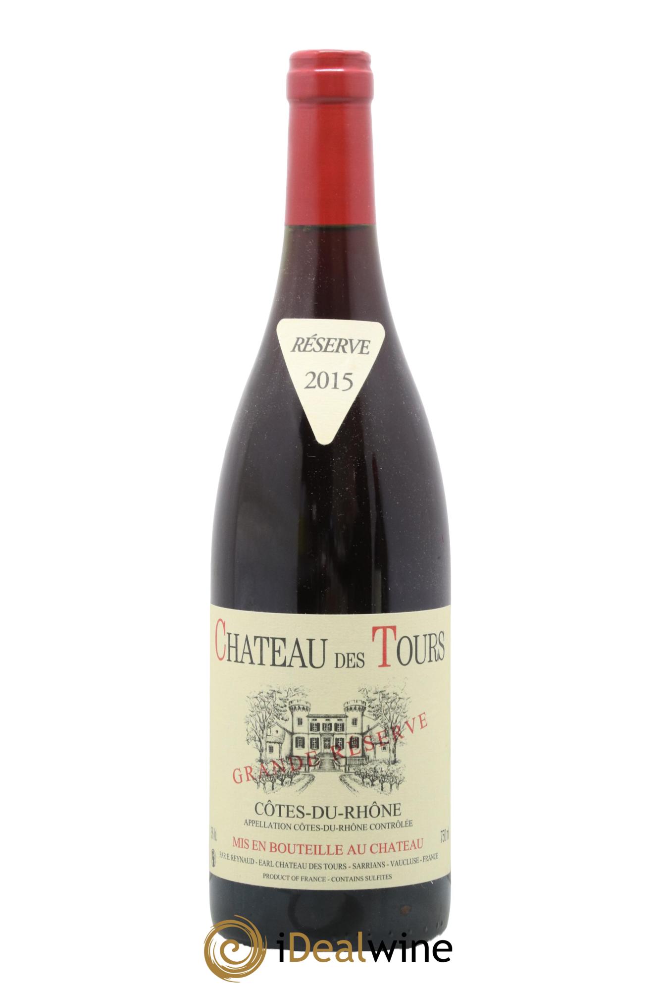 Côtes du Rhône Château des Tours Grande Réserve Emmanuel Reynaud 2015 - Lot de 1 bouteille - 0