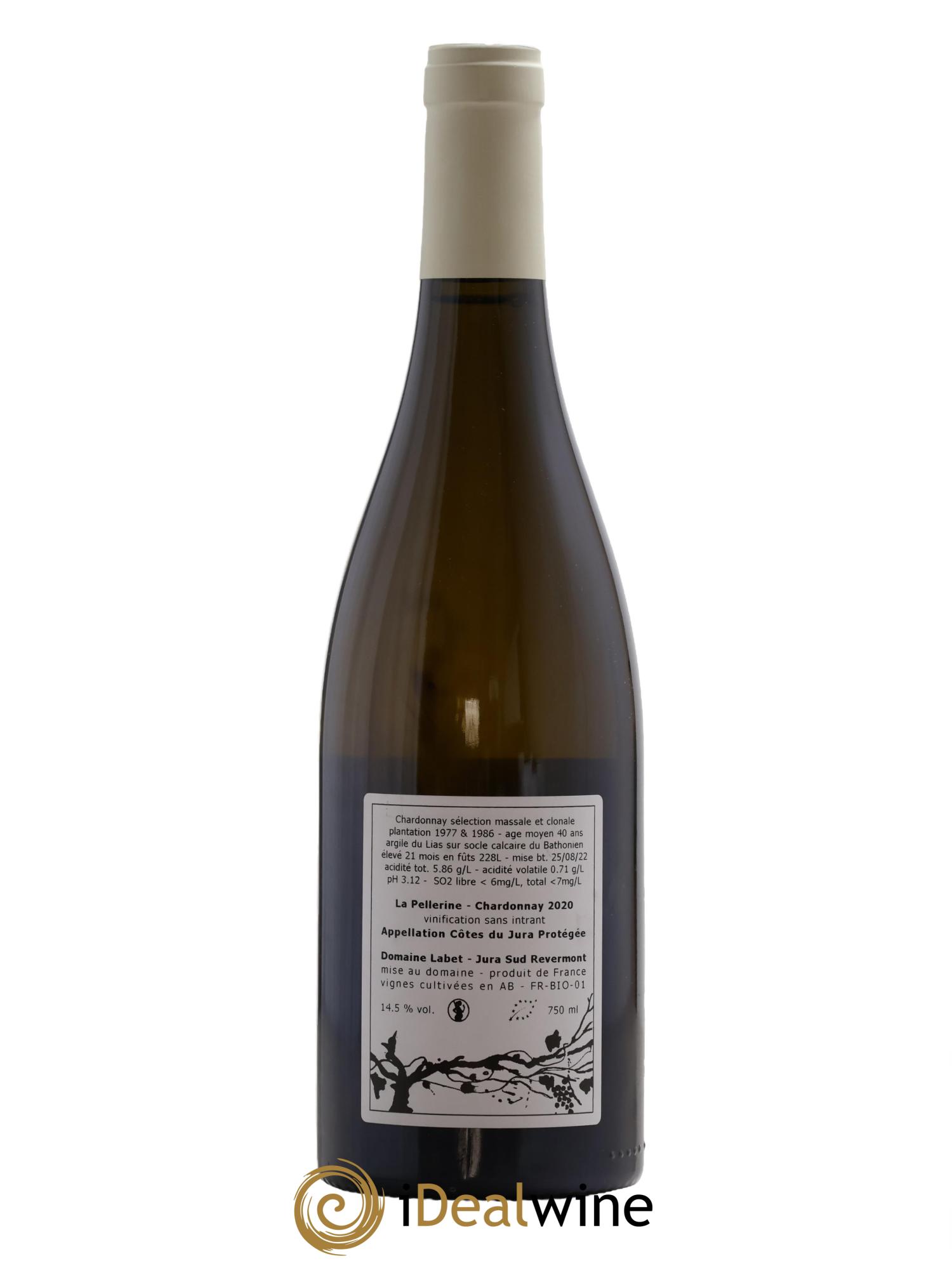 Côtes du Jura Chardonnay La Pellerine Romain, Julien et Charline Labet 2020 - Lot de 1 bouteille - 1