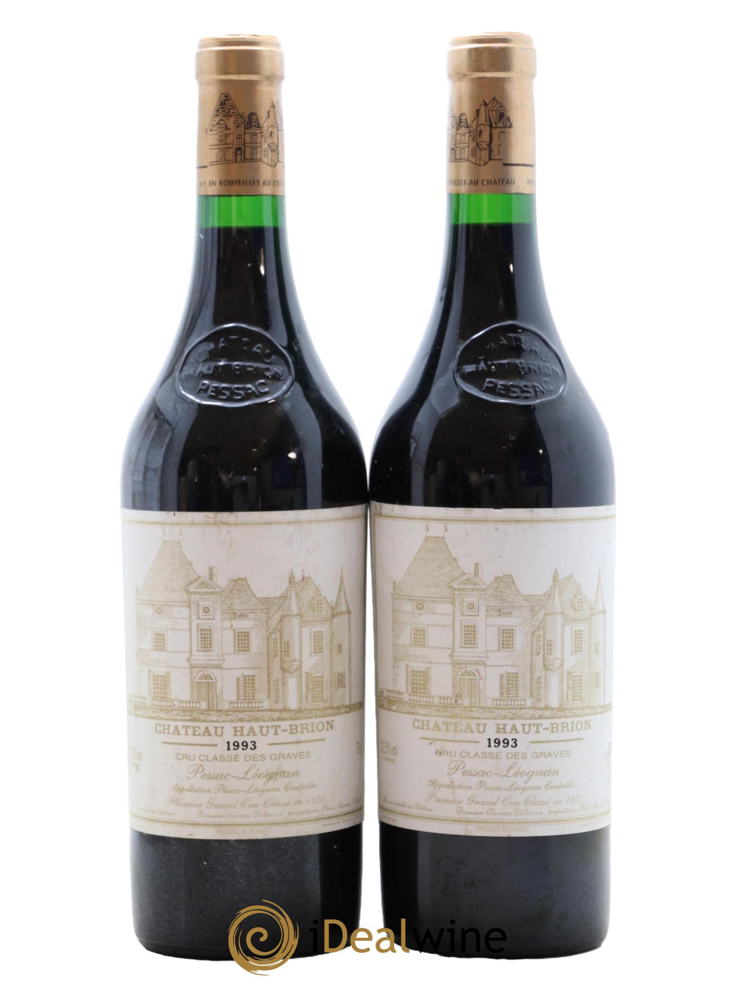 Château Haut Brion 1er Grand Cru Classé 1993 - Lot de 2 bouteilles - 0