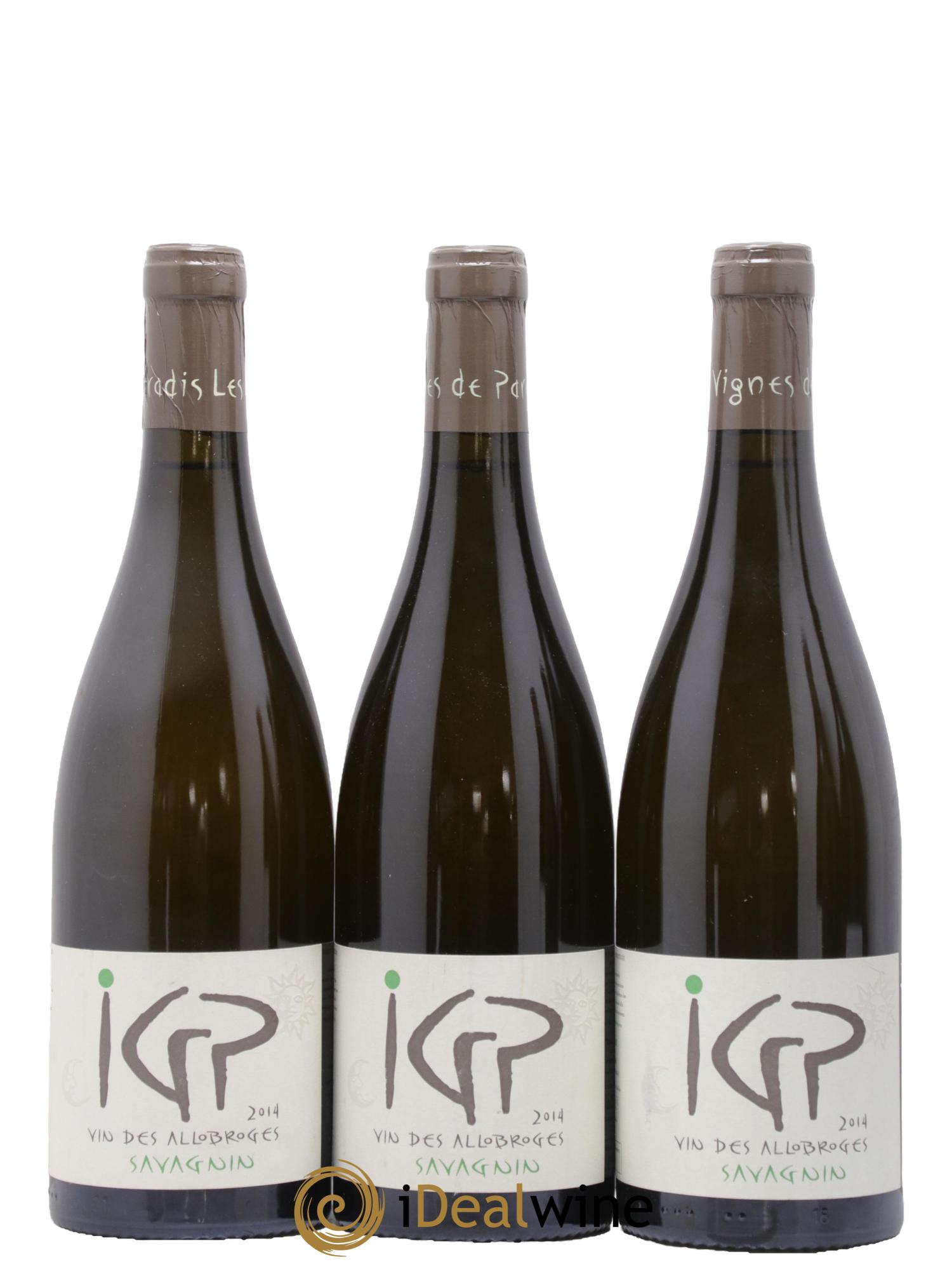 IGP Vin des Allobroges Savagnin Les Vignes de Paradis 2014 - Lot de 3 bouteilles - 0