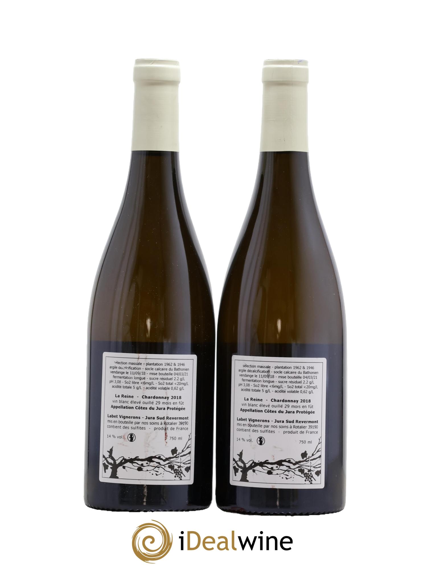 Côtes du Jura Chardonnay La Reine Romain - Julien  - Charline Labet 2018 - Lot of 2 bottles - 1