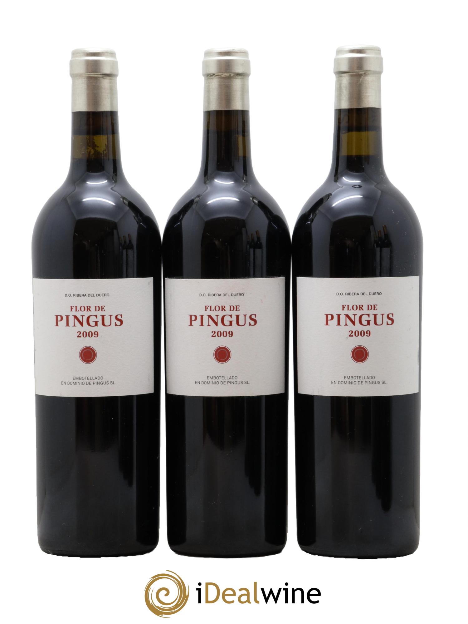 Ribera Del Duero Flor de Pingus Dominio de Pingus - Peter Sisseck 2009 - Posten von 3 Flaschen - 0