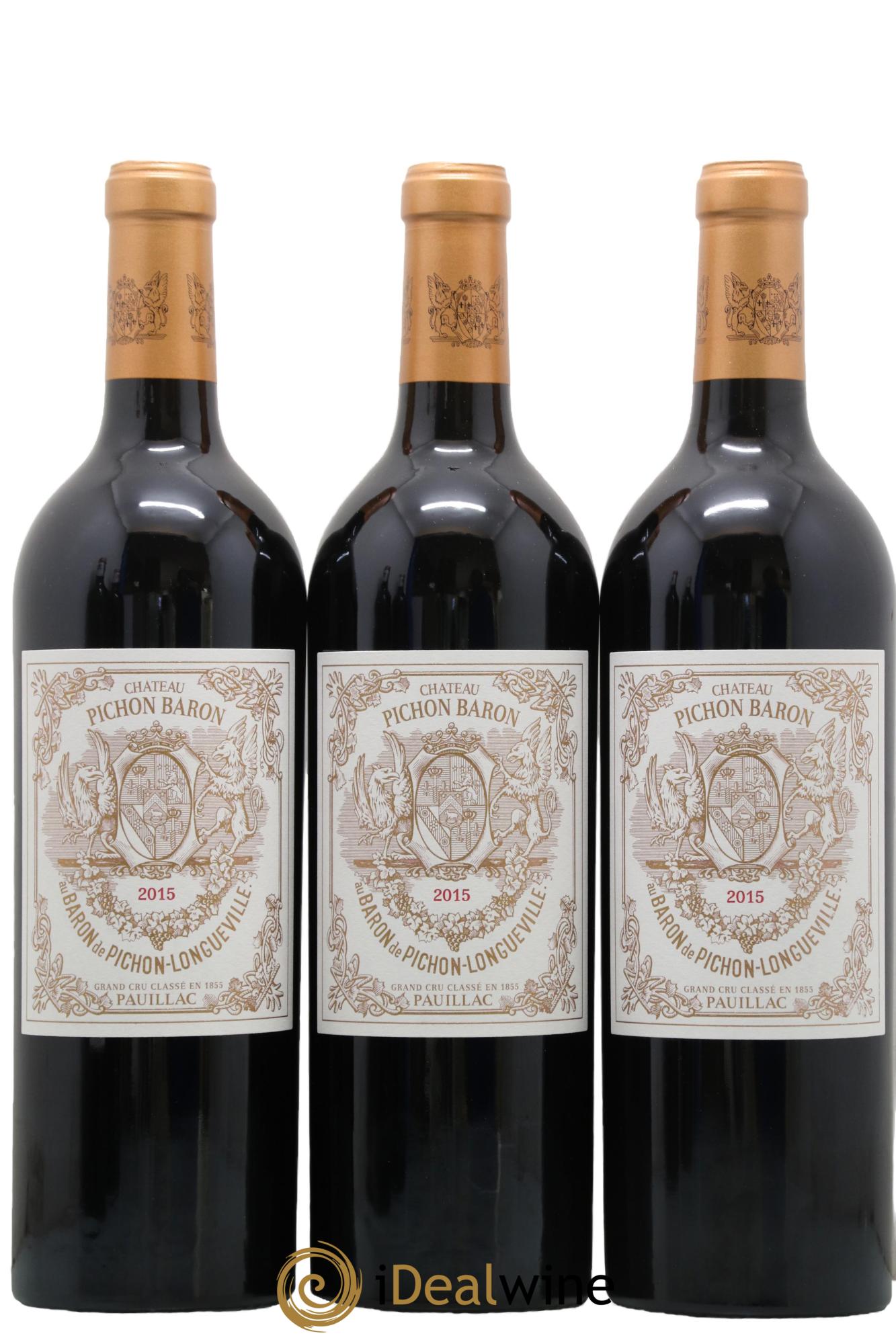 Pichon Longueville Baron 2ème Grand Cru Classé 2015 - Lot de 3 bouteilles - 0