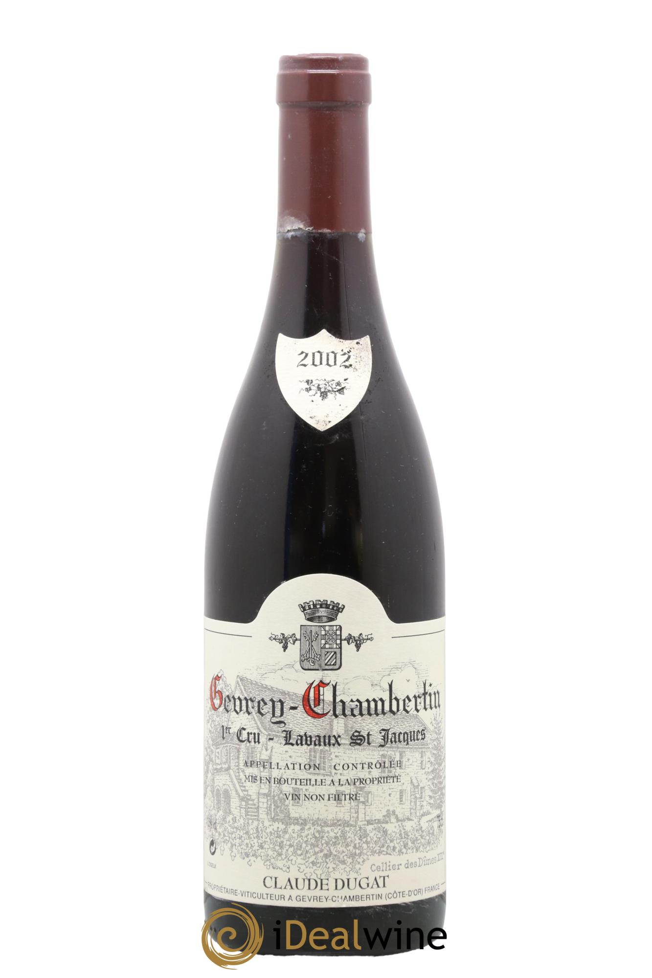 Gevrey-Chambertin 1er Cru Lavaux Saint-Jacques Claude Dugat 2002 - Lot de 1 bouteille - 0