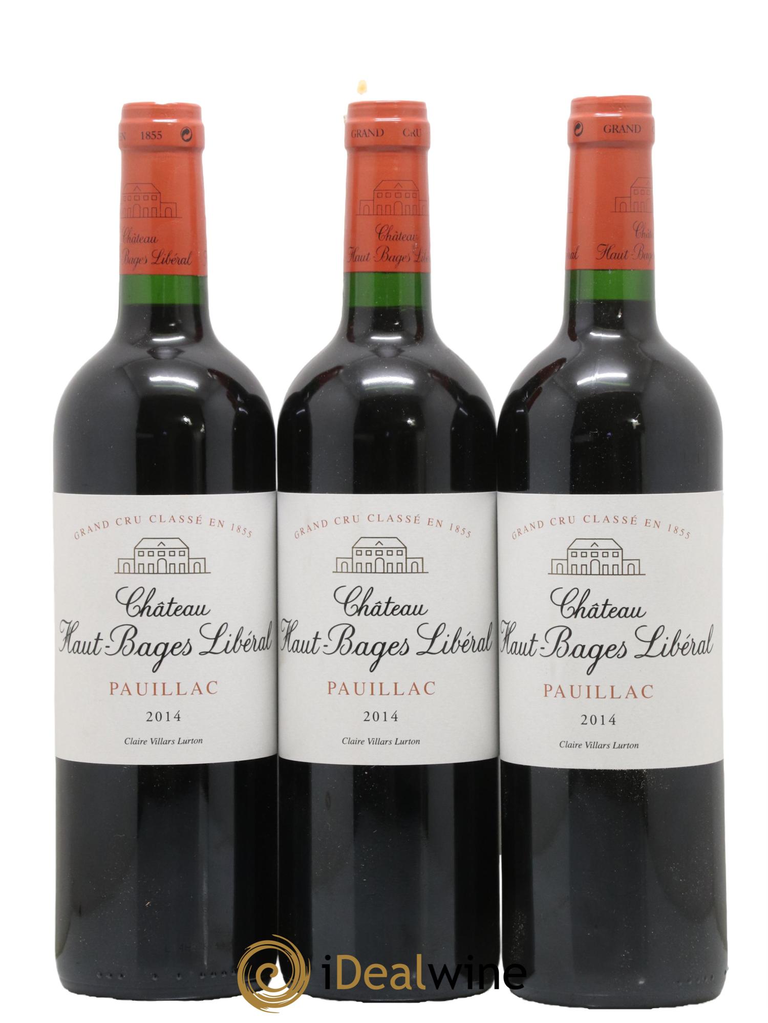 Château Haut Bages Libéral 5ème Grand Cru Classé 2014 - Posten von 3 Flaschen - 0