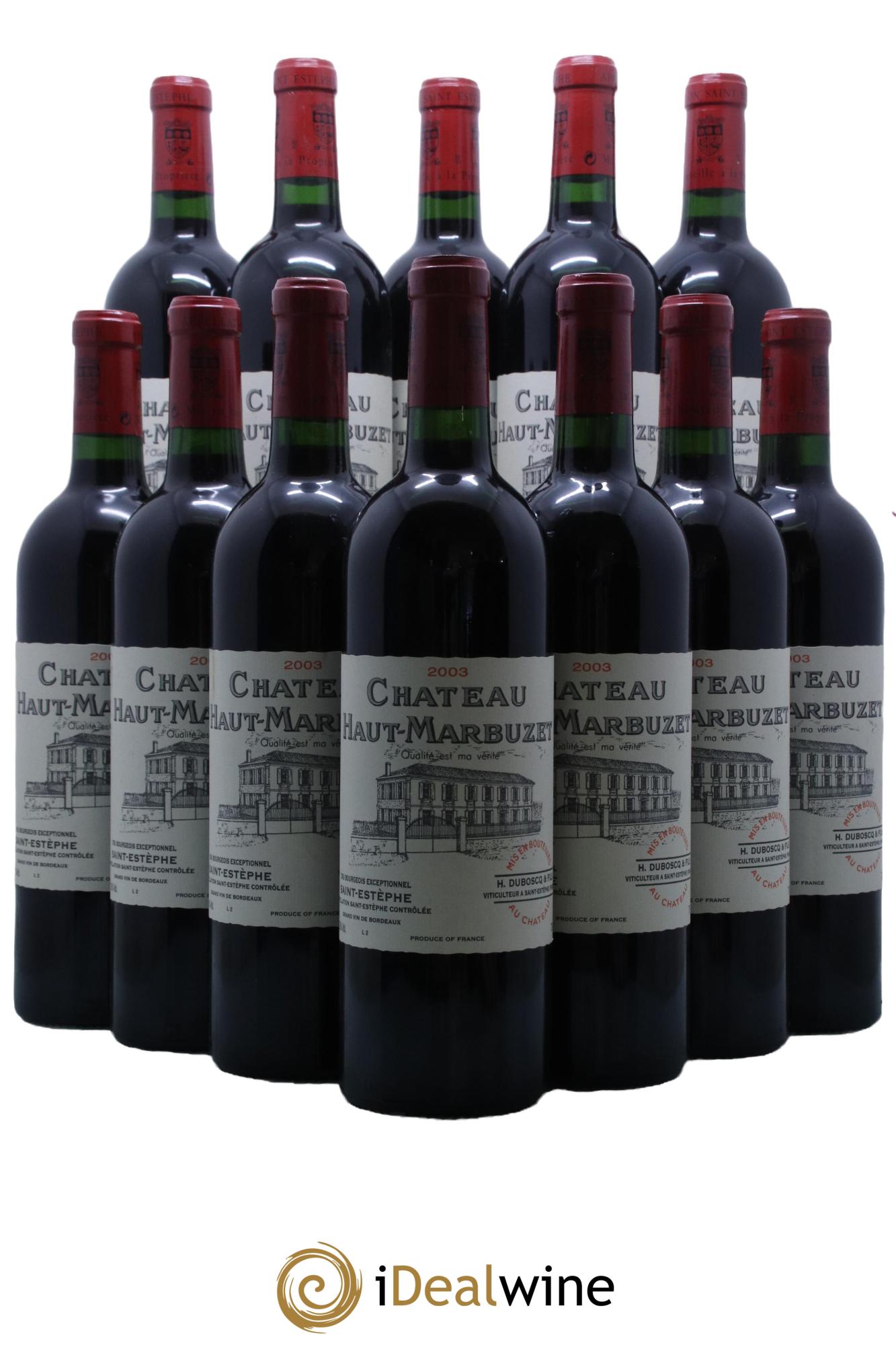 Château Haut Marbuzet  2003 - Lot of 12 bottles - 0