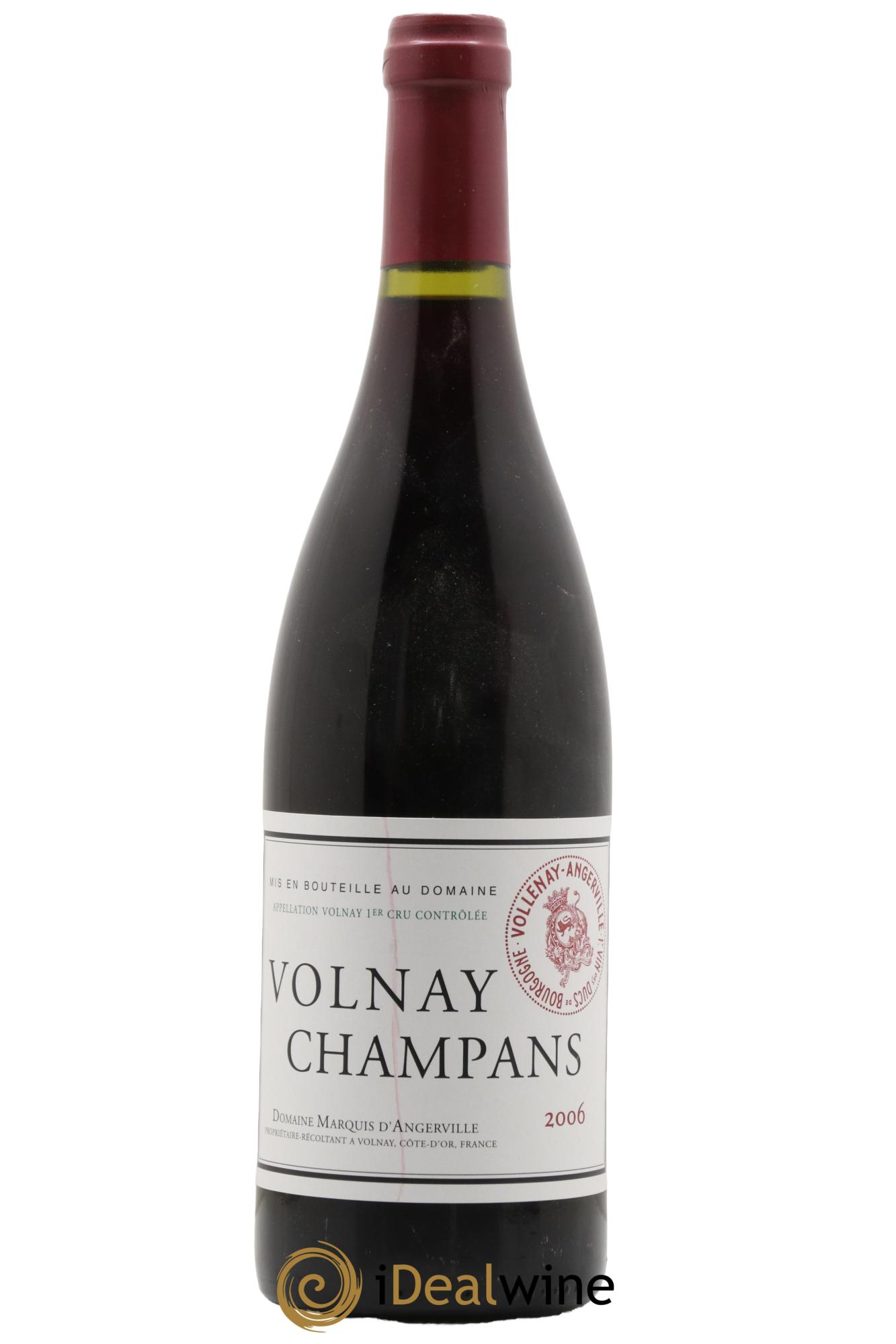 Volnay 1er Cru Champans Marquis d'Angerville (Domaine) 2006 - Posten von 1 Flasche - 0