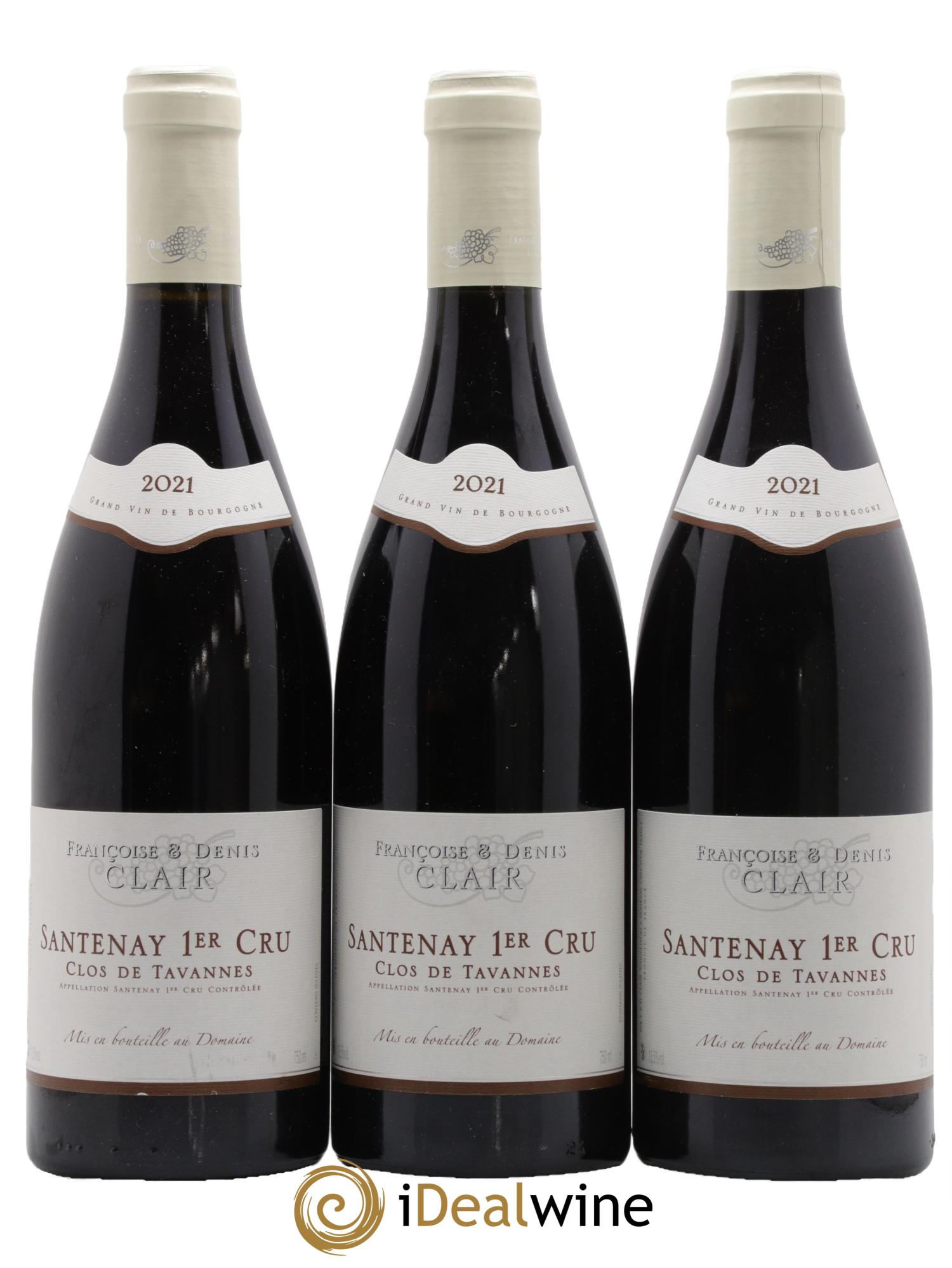 Santenay 1er Cru Clos Tavannes Françoise et Denis Clair (Domaine) 2021 - Lot of 3 bottles - 0