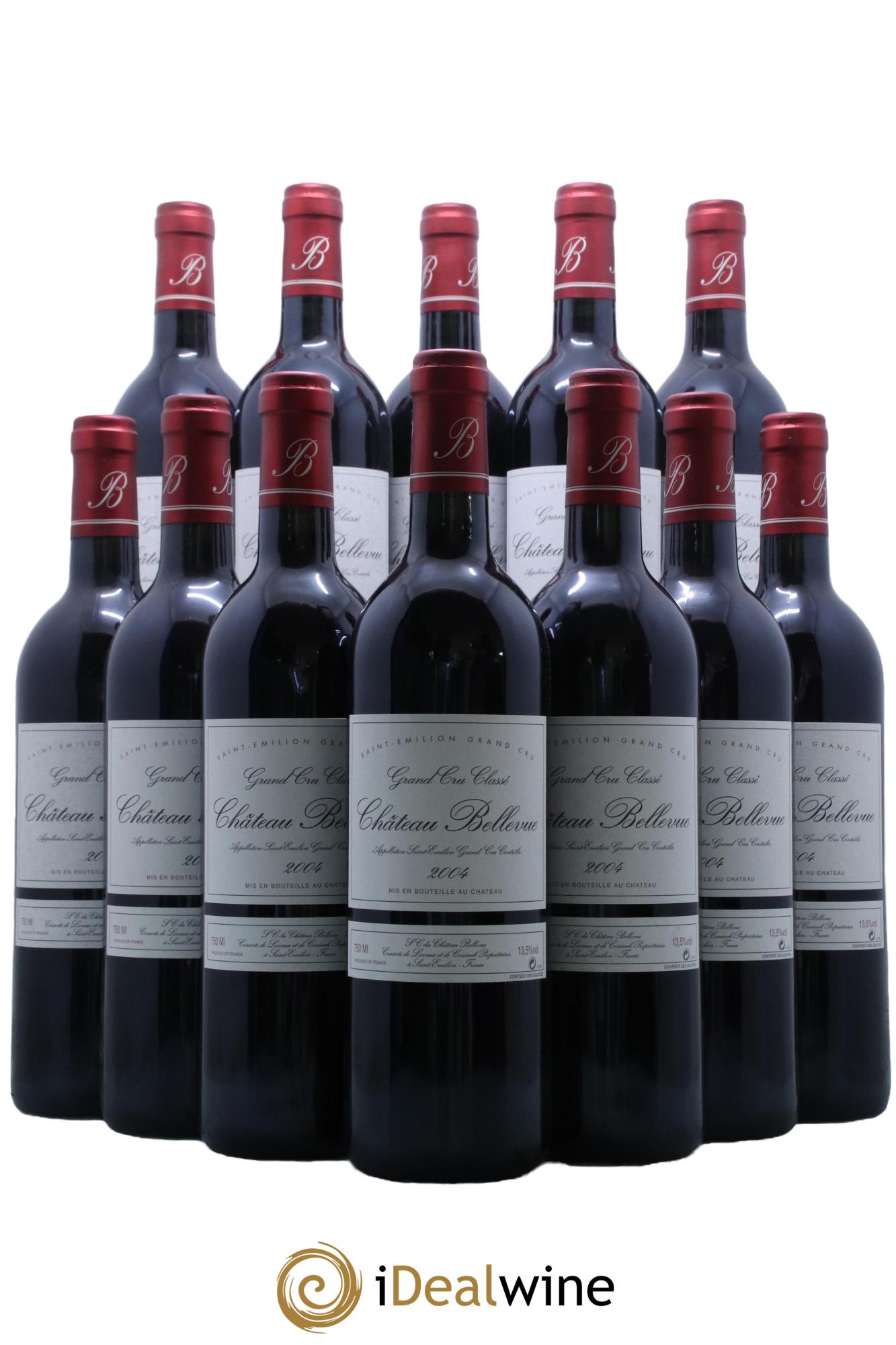 Château Bellevue Grand Cru Classé  2004 - Lot of 12 bottles - 0