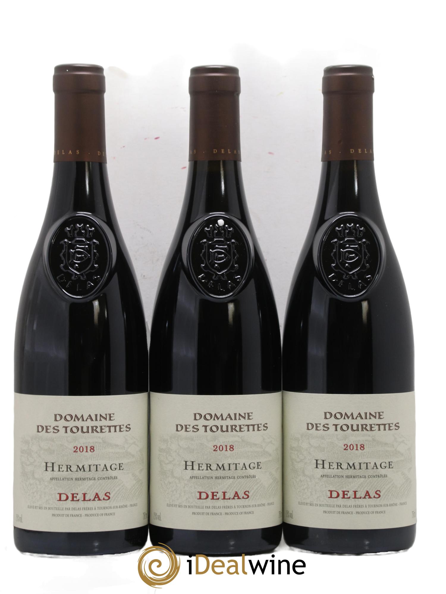 Hermitage Domaine des Tourettes  Delas Frères 2018 - Lotto di 3 bottiglie - 0