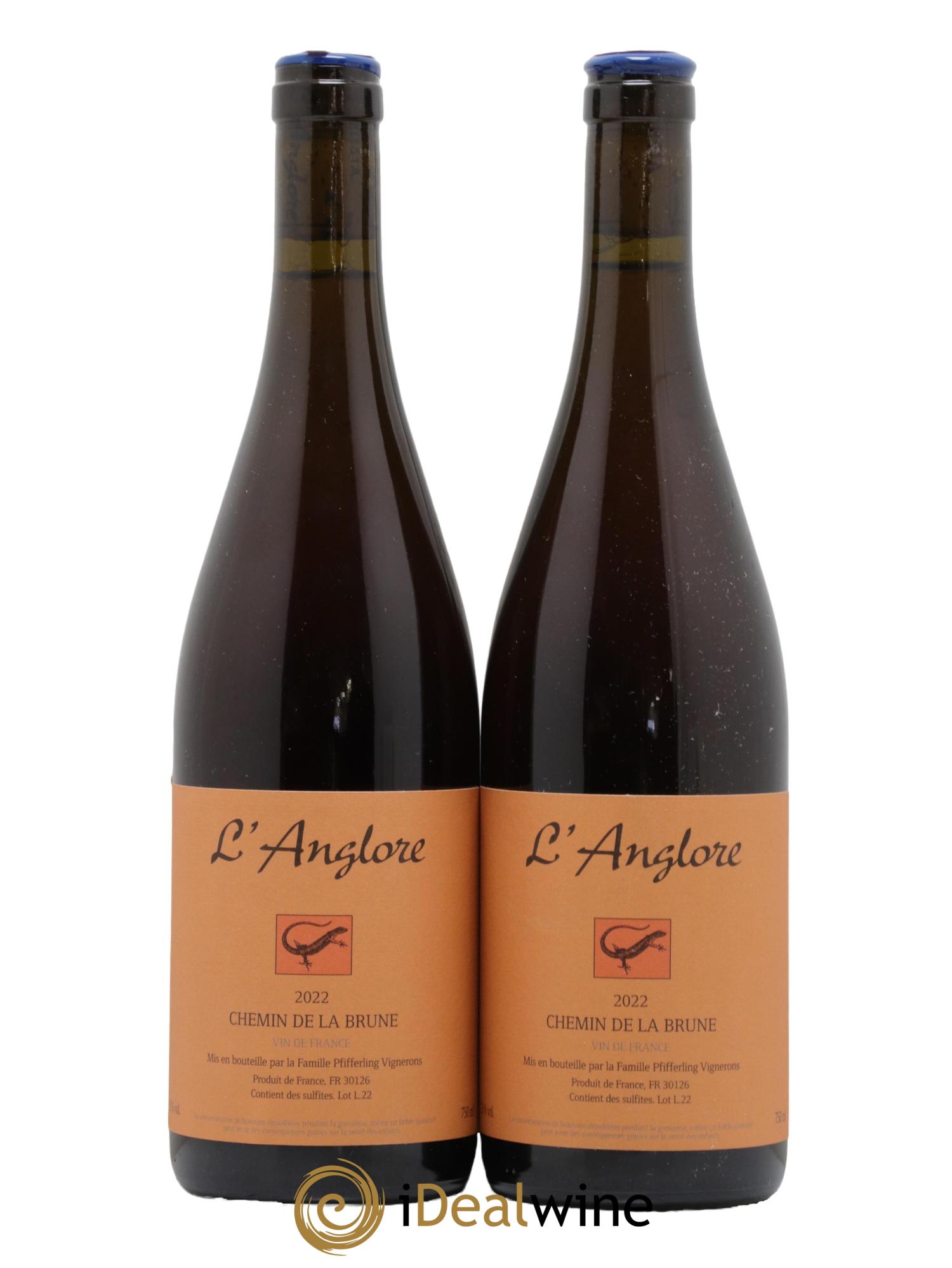 Vin de France Chemin de la brune L'Anglore  2022 - Lotto di 2 bottiglie - 0