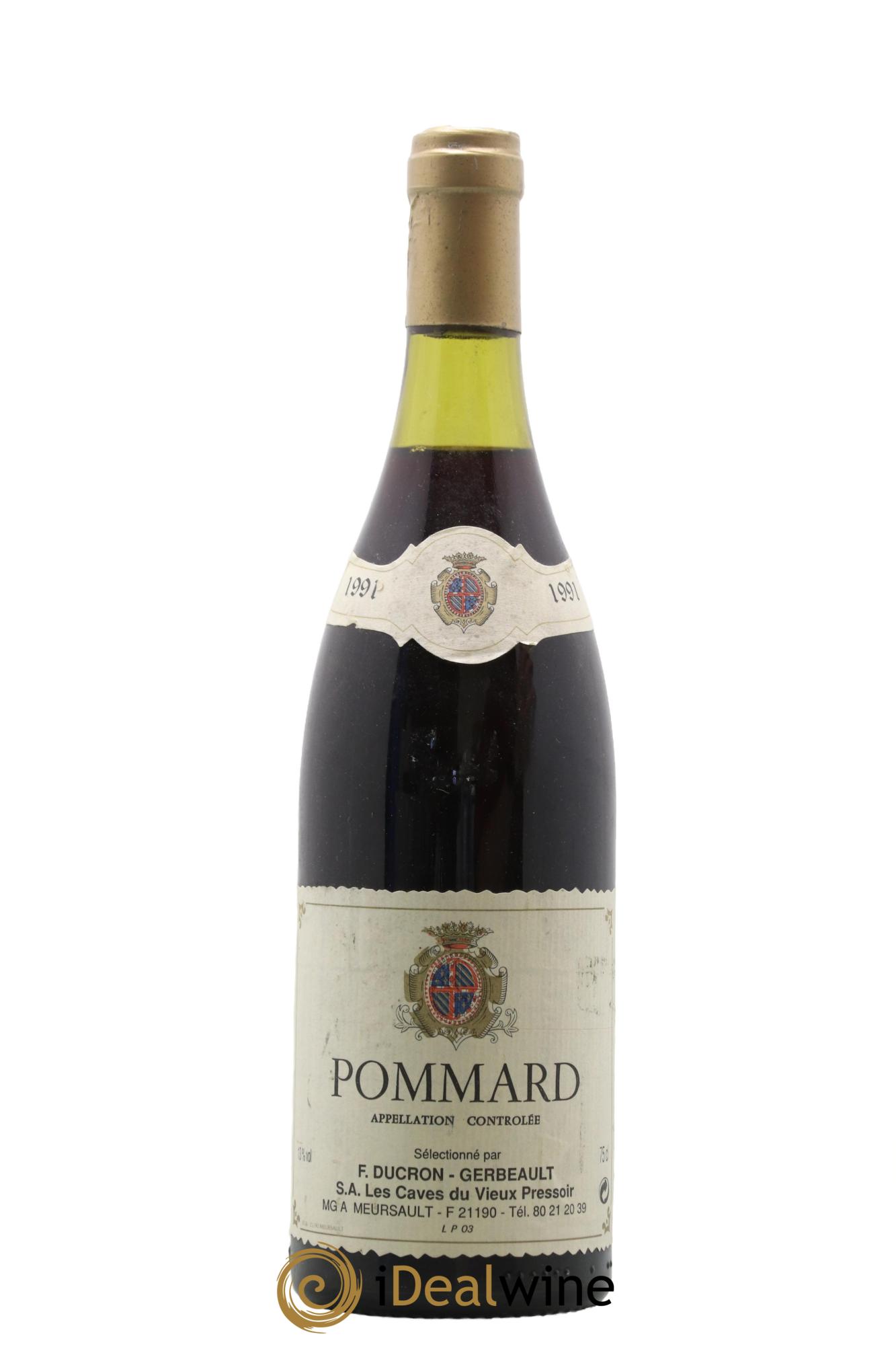 Pommard F Ducron Gerbeault 1991 - Lot de 1 bouteille - 0