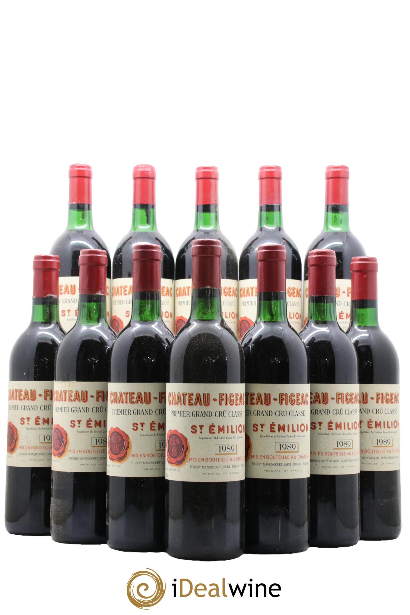 Château Figeac 1er Grand Cru Classé A 1989 - Lot of 12 bottles - 0