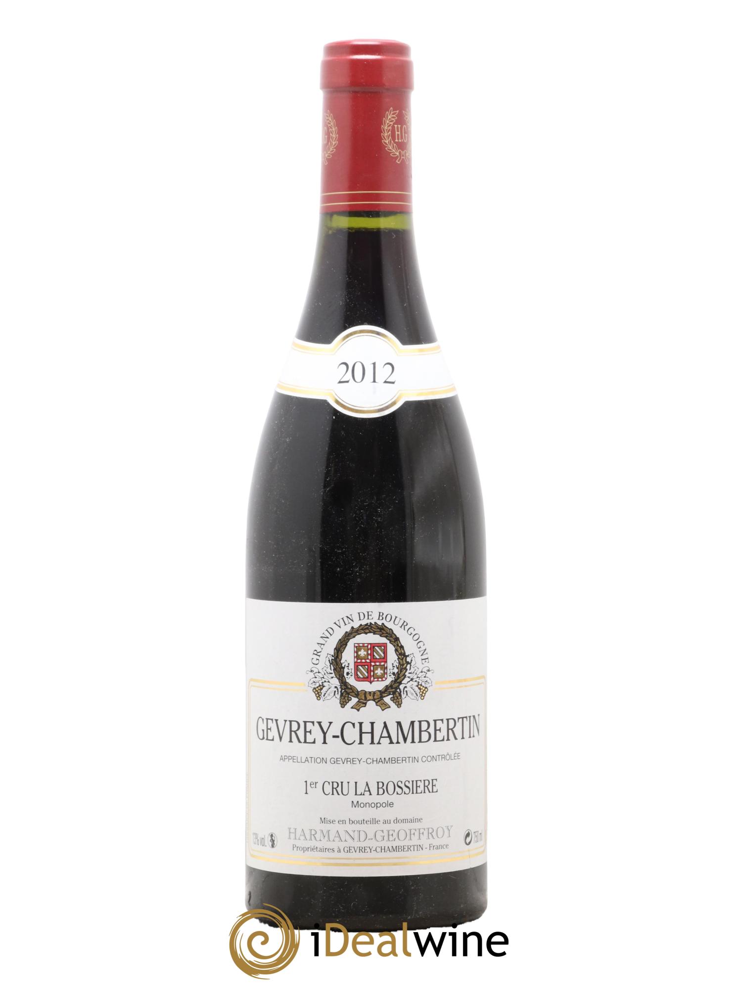 Gevrey-Chambertin 1er Cru La Bossière Harmand-Geoffroy (Domaine) 2012 - Lot de 1 bouteille - 0