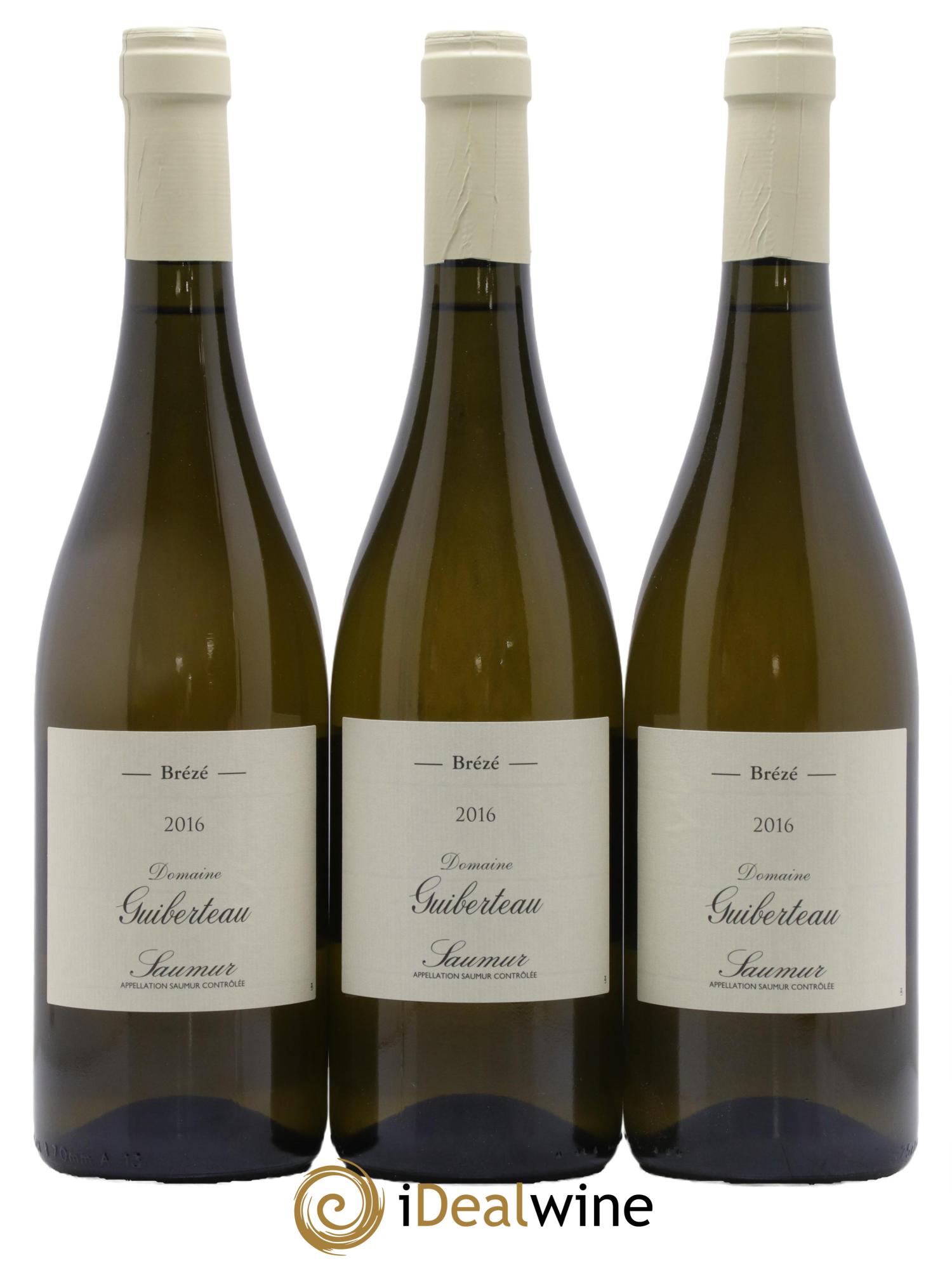 Saumur Brézé Domaine Guiberteau 2016 - Lot de 3 bouteilles - 0