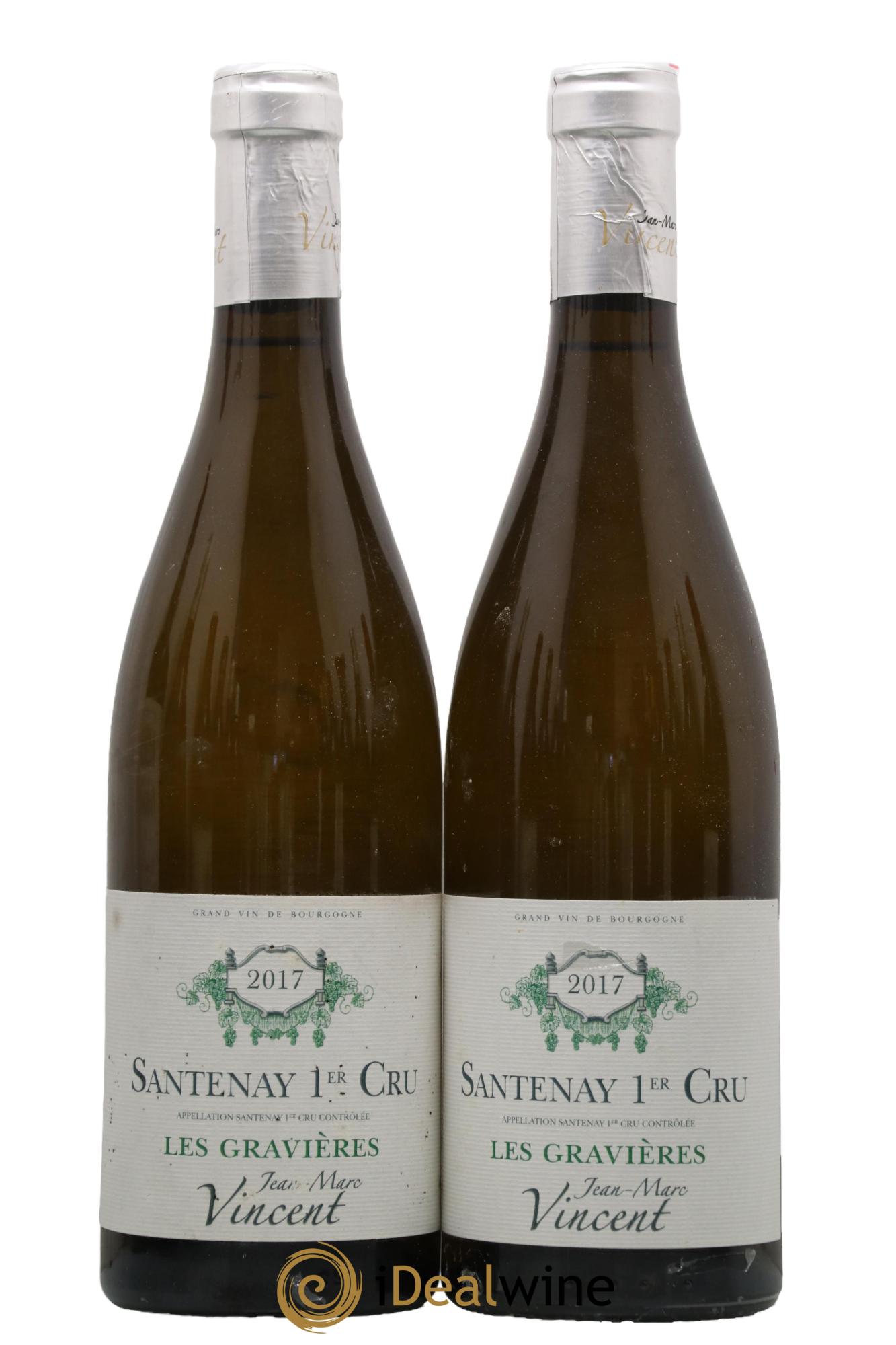 Santenay 1er Cru Les Gravières Jean Marc Vincent 2017 - Lotto di 2 bottiglie - 0